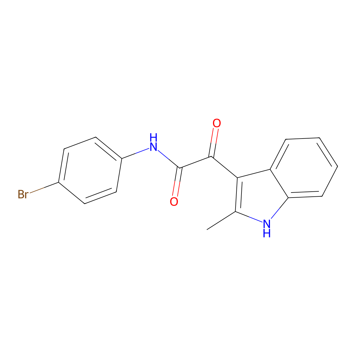 N-(4-bromophenyl)-2-(2-methyl-1H-indol-3-yl)-2-oxoacetamide molecular structure, CAS 852369-22-3