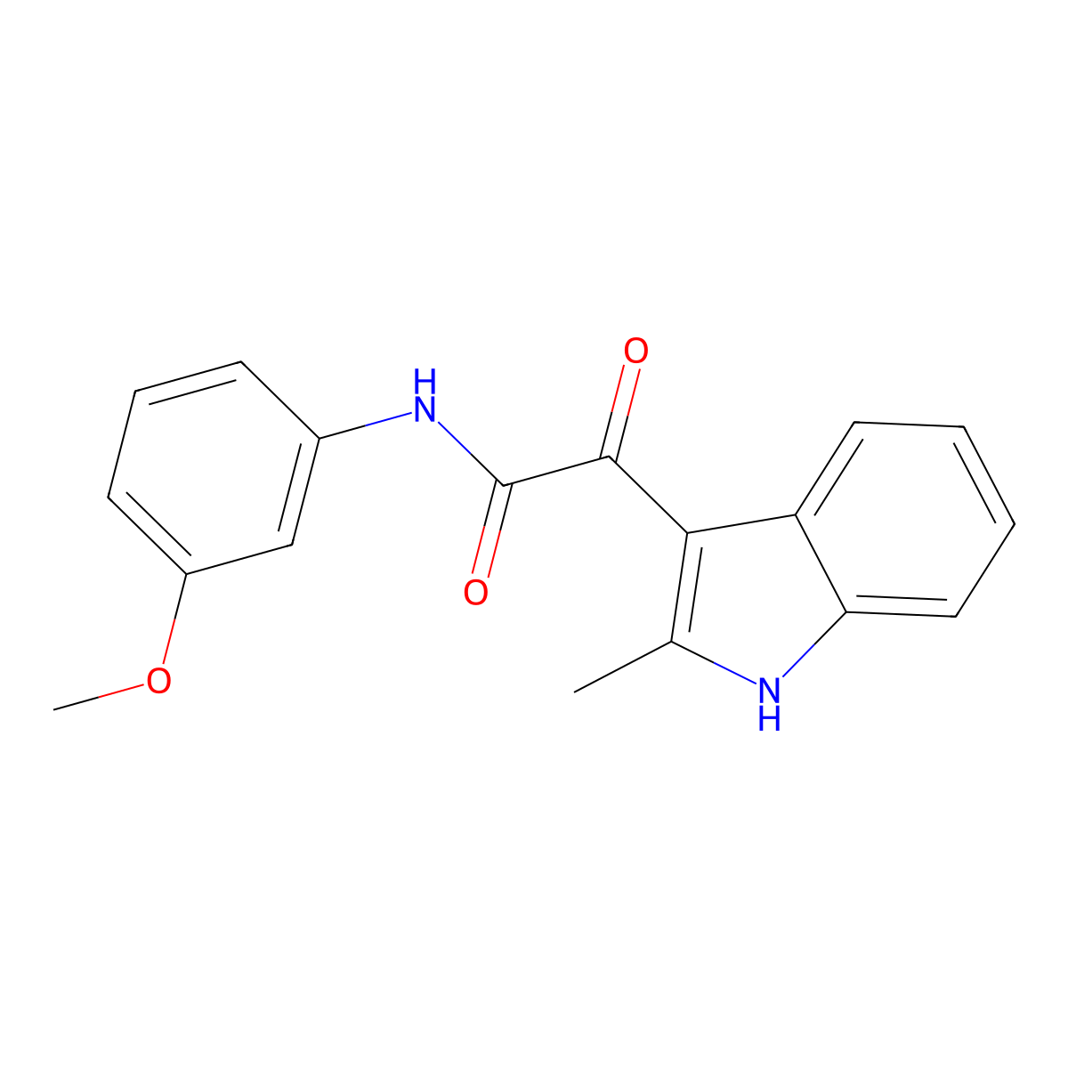 N-(3-methoxyphenyl)-2-(2-methyl-1H-indol-3-yl)-2-oxoacetamide molecular structure, CAS 852369-23-4