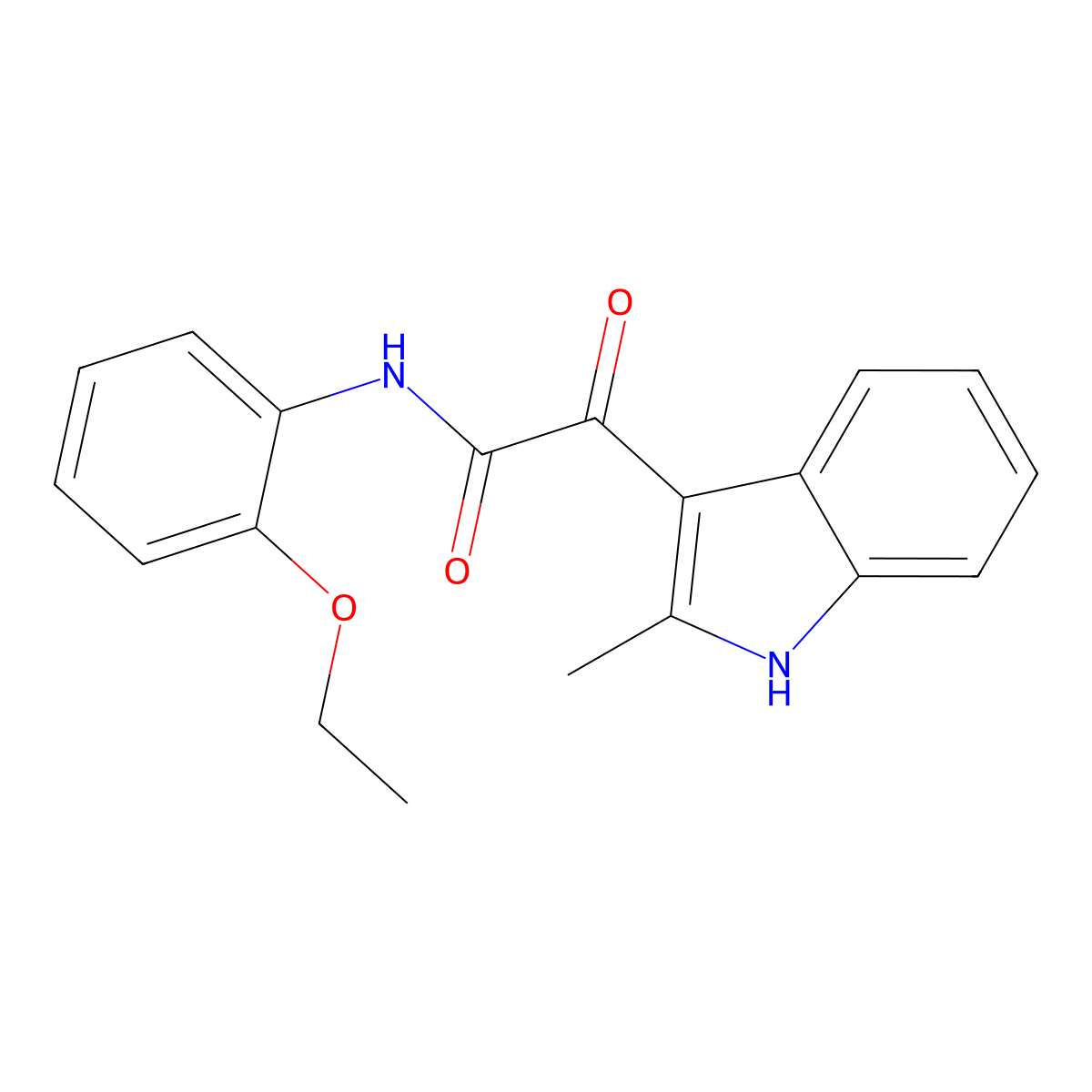 N-(2-ethoxyphenyl)-2-(2-methyl-1H-indol-3-yl)-2-oxoacetamide molecular structure, CAS 852369-25-6