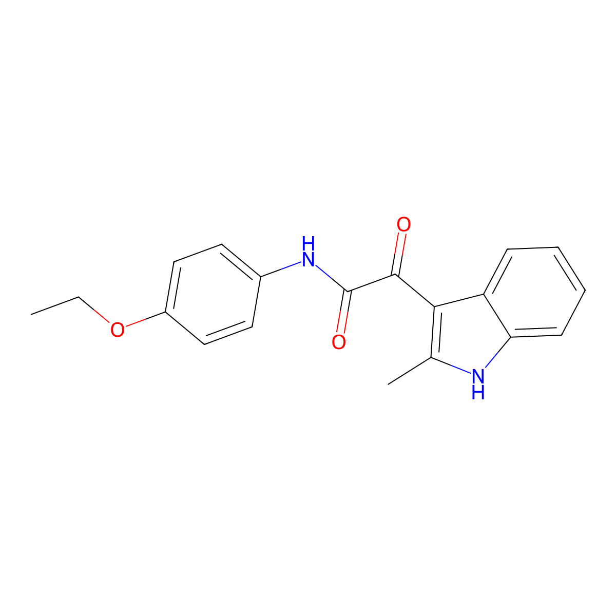 N-(4-ethoxyphenyl)-2-(2-methyl-1H-indol-3-yl)-2-oxoacetamide molecular structure, CAS 852369-26-7