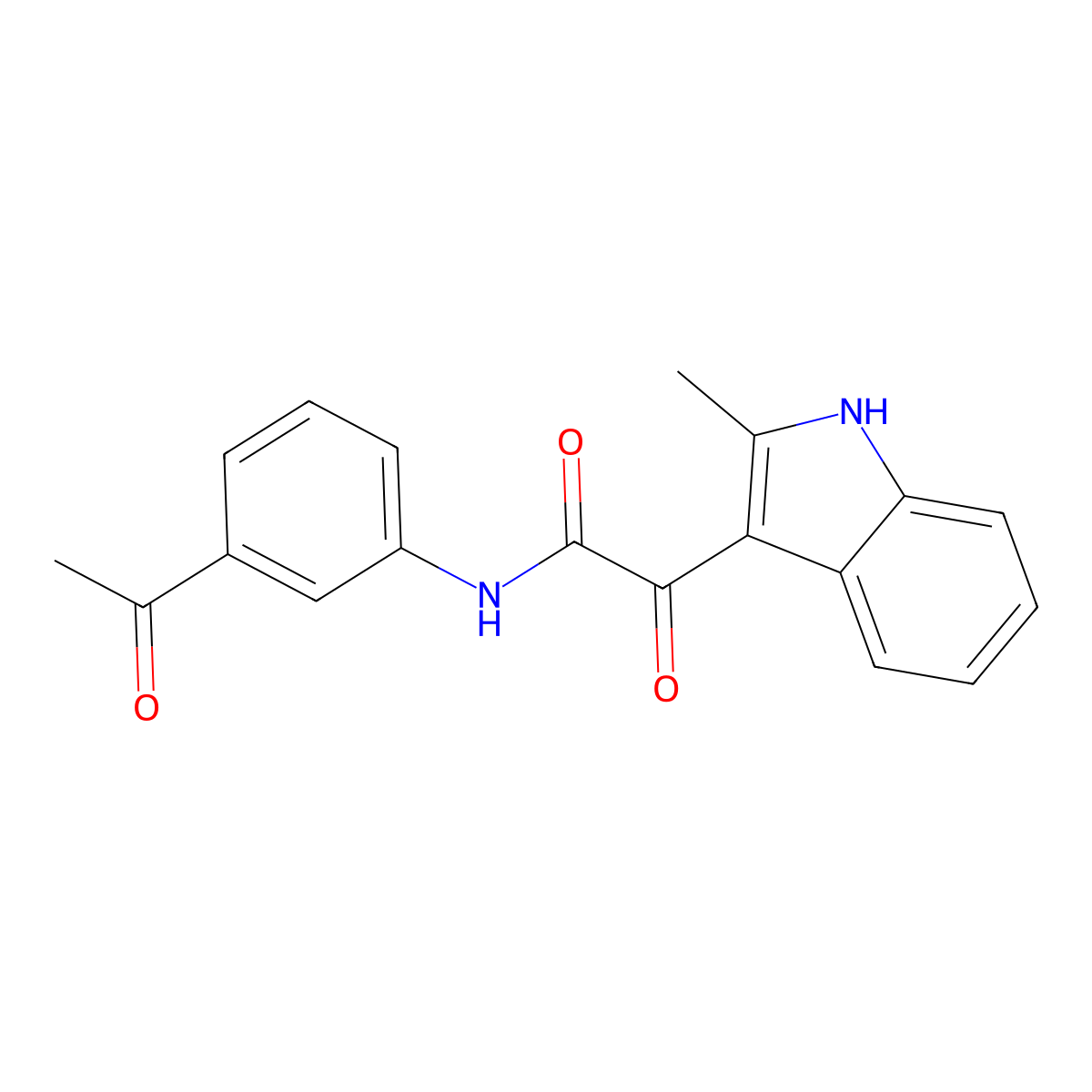 N-(3-acetylphenyl)-2-(2-methyl-1H-indol-3-yl)-2-oxoacetamide molecular structure, CAS 852369-31-4