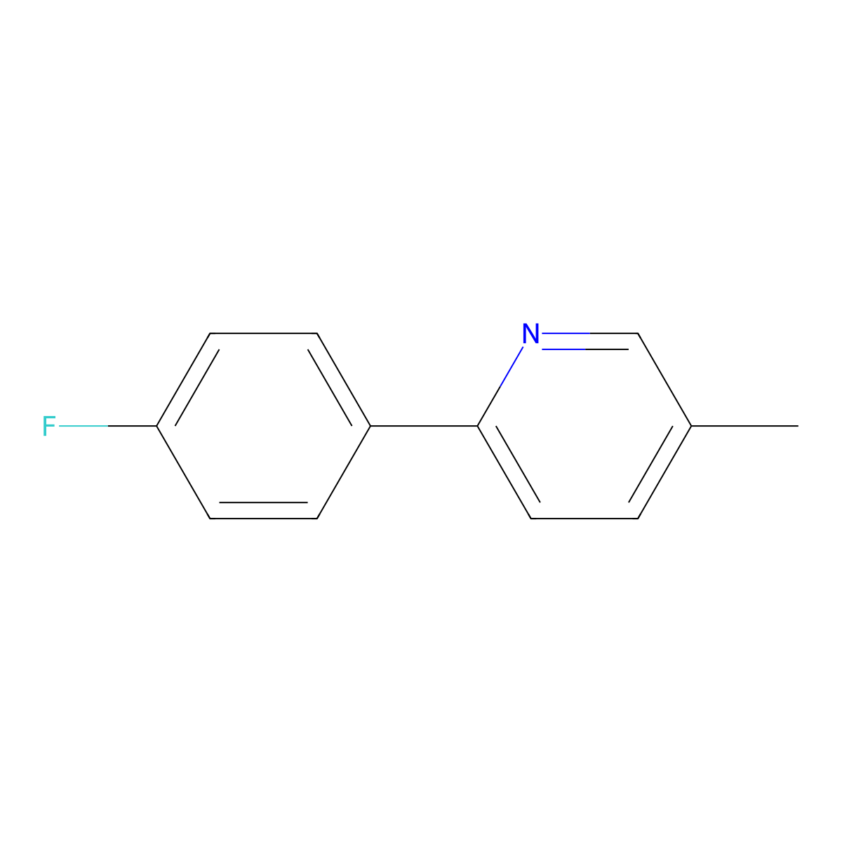 2-(4-Fluorophenyl)-5-methylpyridine molecular structure, CAS 85237-65-6
