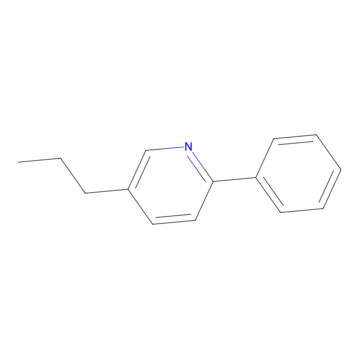 2-Phenyl-5-propylpyridine molecular structure, CAS 85237-77-0