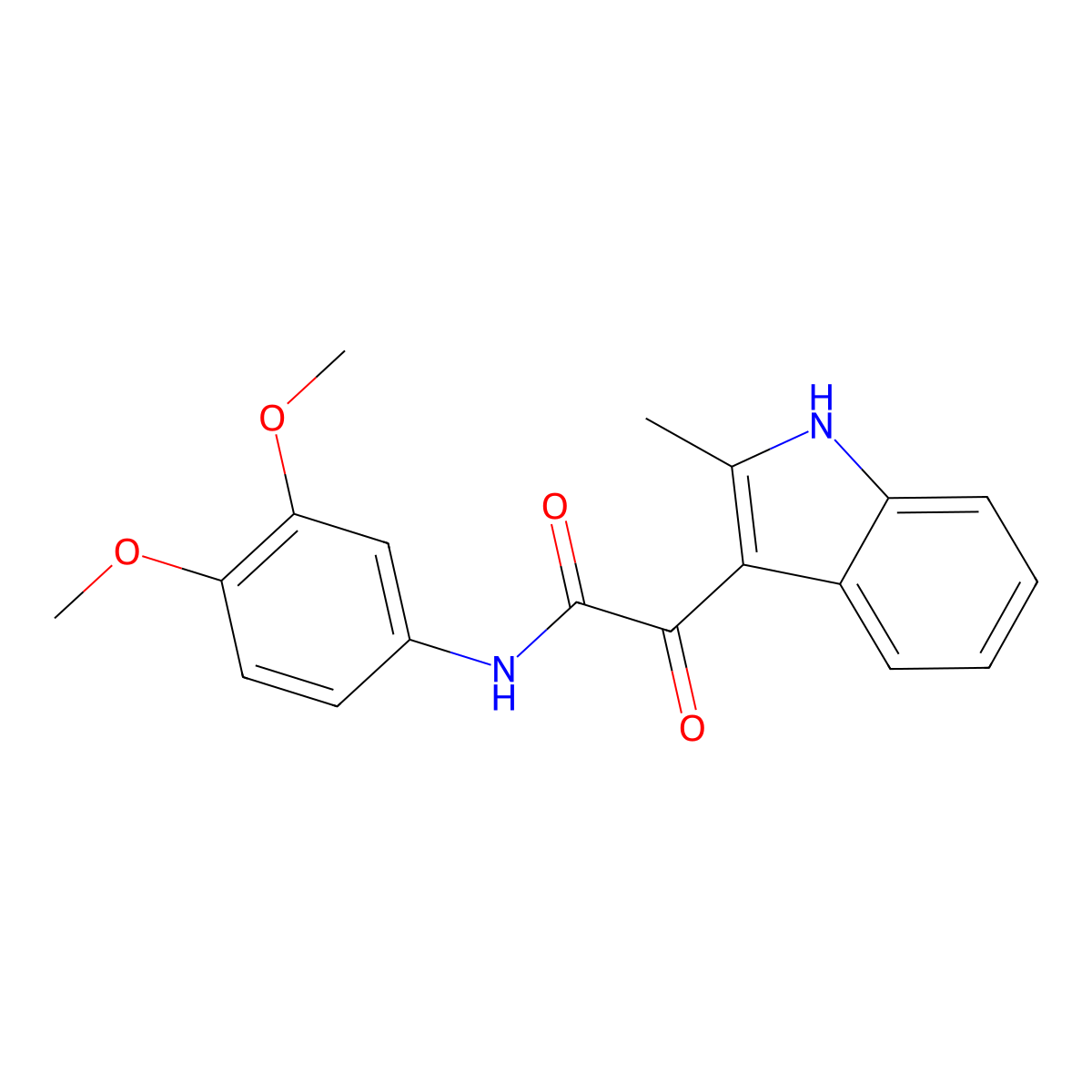 N-(3,4-dimethoxyphenyl)-2-(2-methyl-1H-indol-3-yl)-2-oxoacetamide molecular structure, CAS 852372-01-1