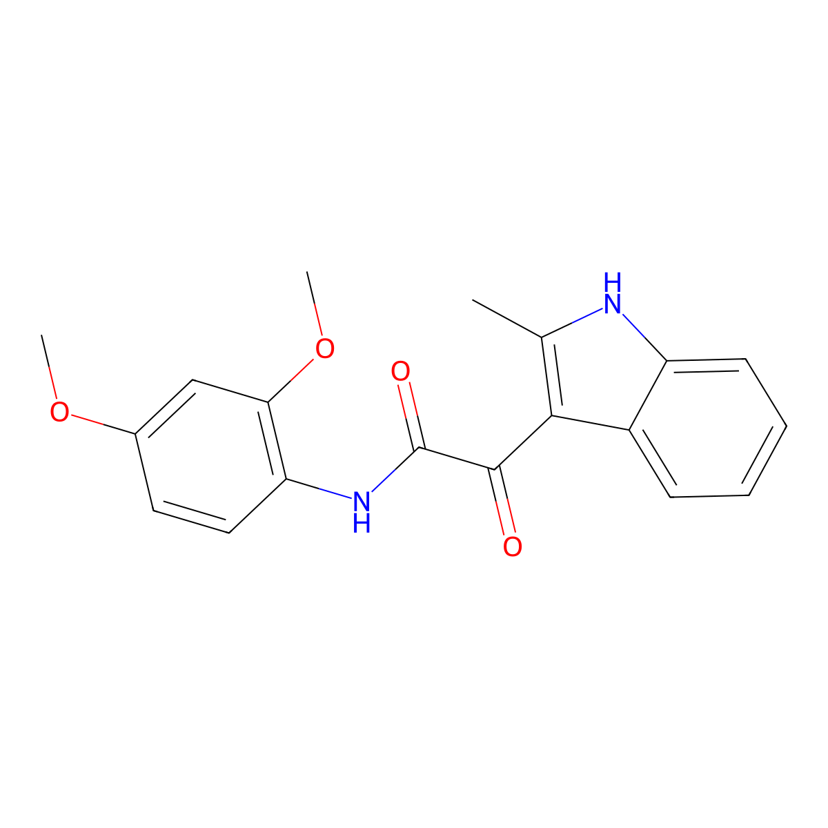 N-(2,4-dimethoxyphenyl)-2-(2-methyl-1H-indol-3-yl)-2-oxoacetamide molecular structure, CAS 852372-02-2