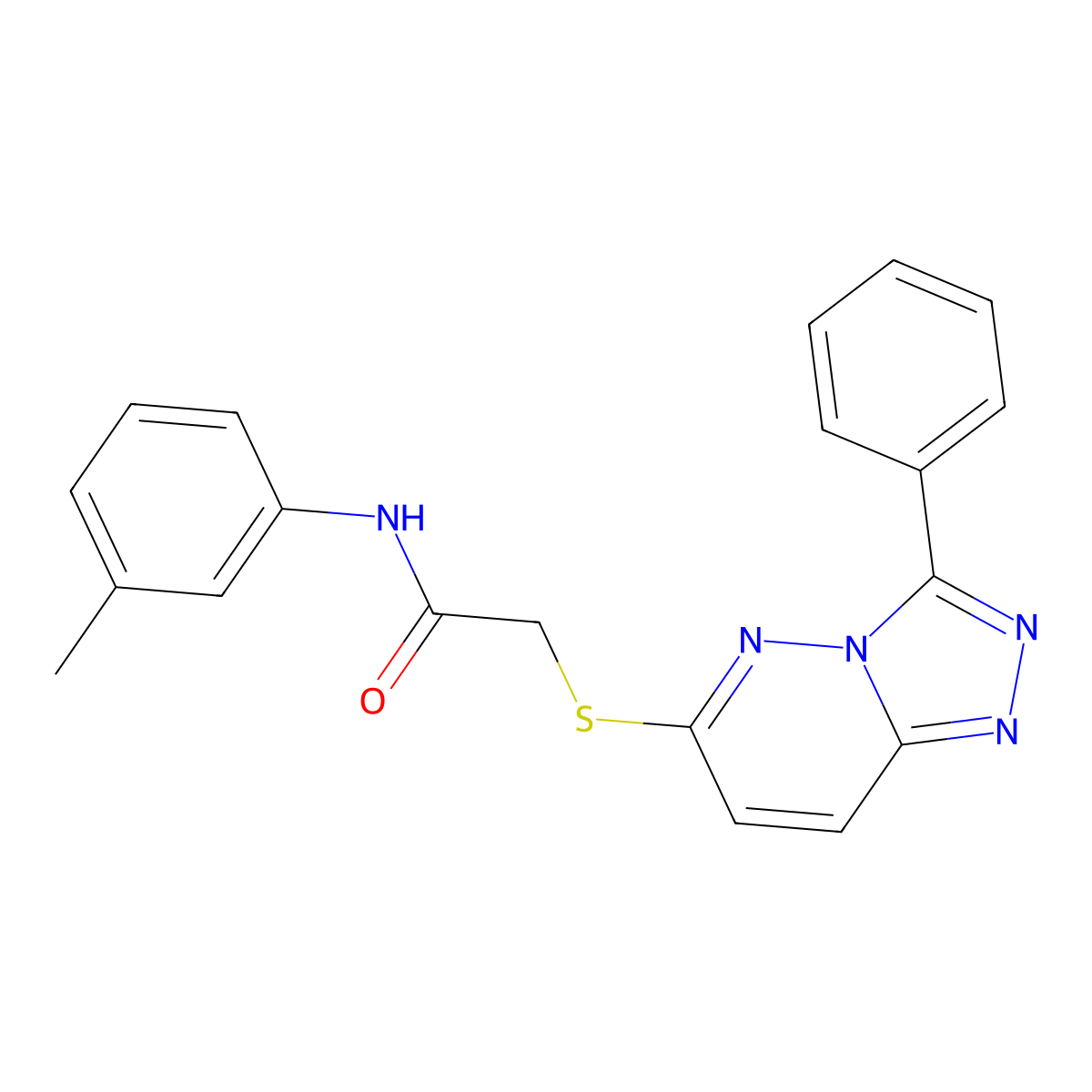 2-((3-phenyl-[1,2,4]triazolo[4,3-b]pyridazin-6-yl)thio)-N-(m-tolyl)acetamide molecular structure, CAS 852372-33-9
