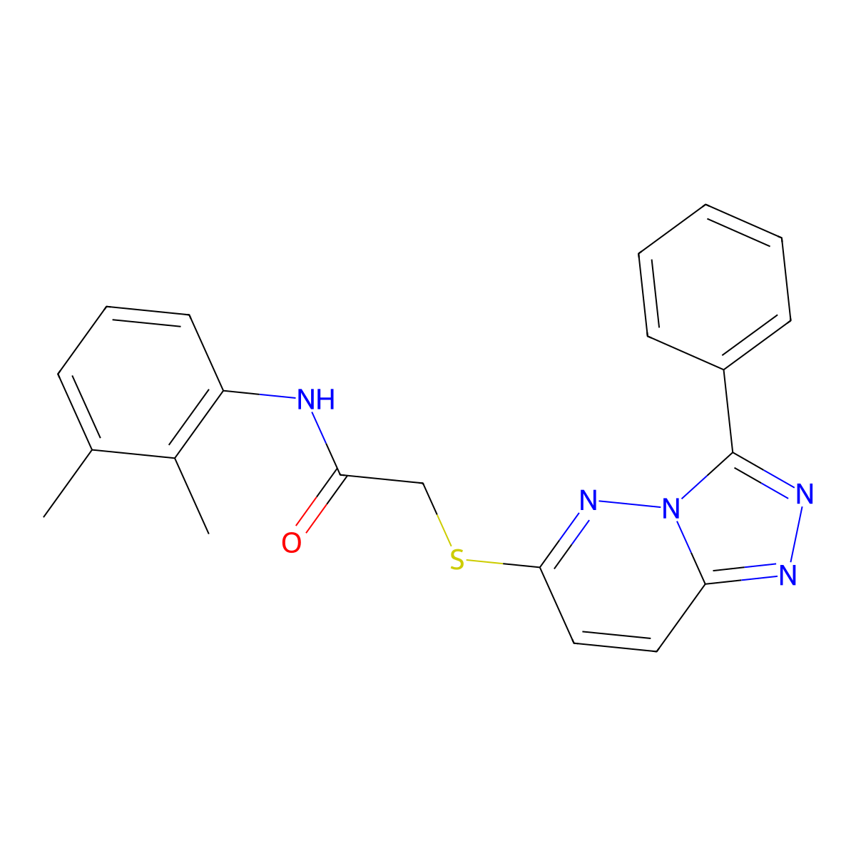 N-(2,3-dimethylphenyl)-2-((3-phenyl-[1,2,4]triazolo[4,3-b]pyridazin-6-yl)thio)acetamide molecular structure, CAS 852372-35-1