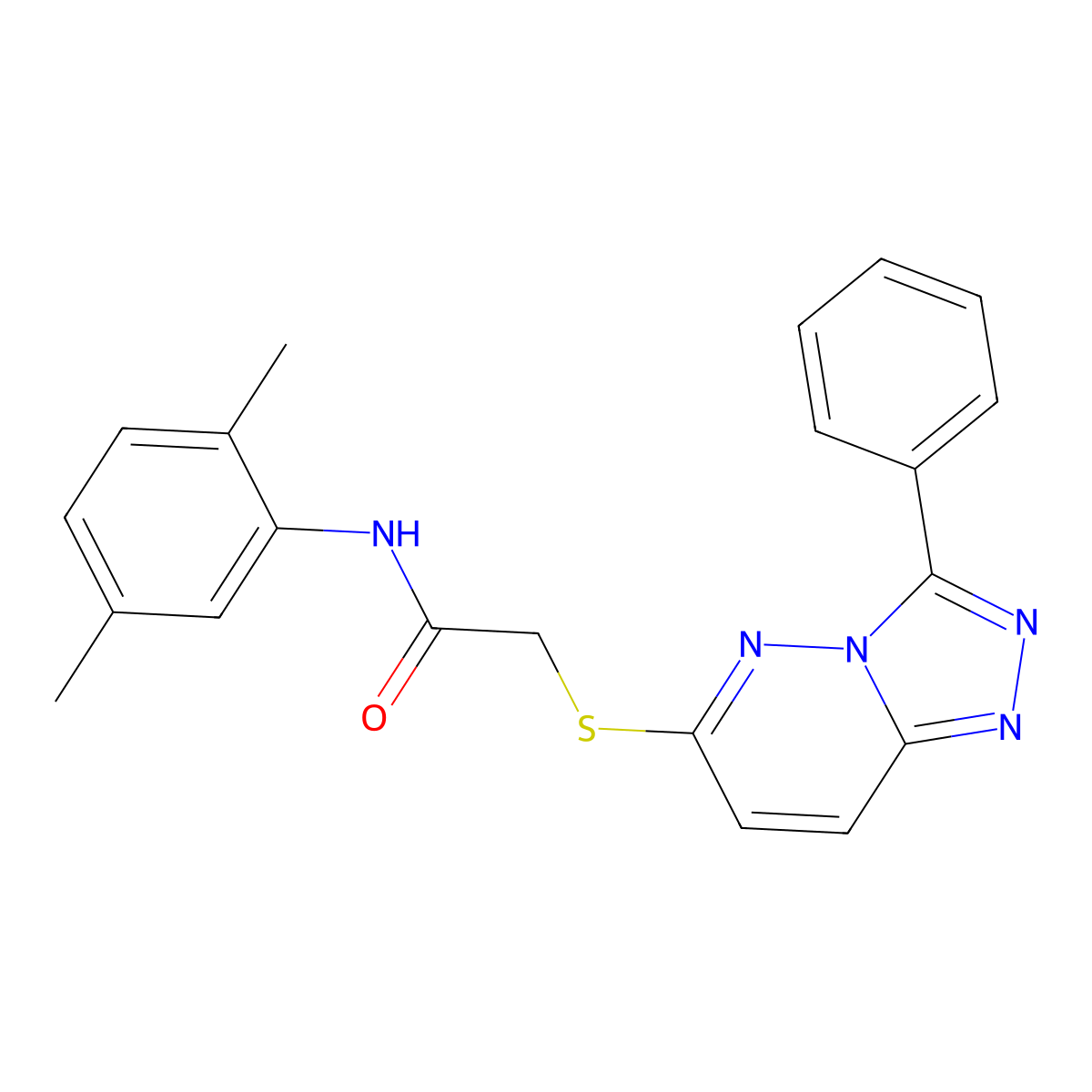 N-(2,5-dimethylphenyl)-2-((3-phenyl-[1,2,4]triazolo[4,3-b]pyridazin-6-yl)thio)acetamide molecular structure, CAS 852372-36-2