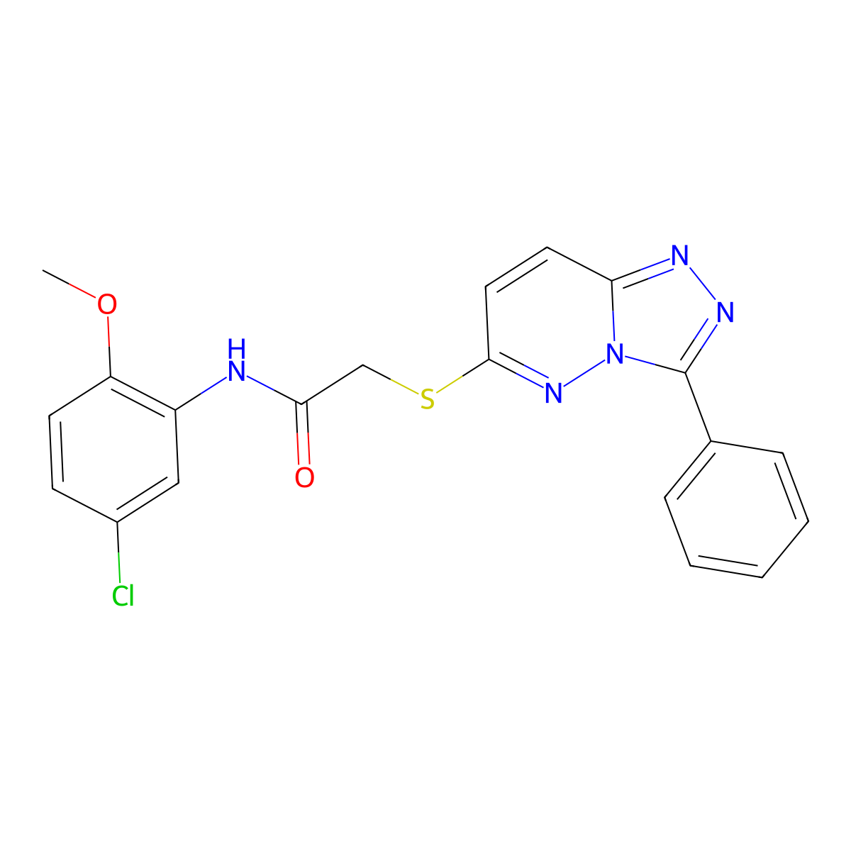 N-(5-chloro-2-methoxyphenyl)-2-((3-phenyl-[1,2,4]triazolo[4,3-b]pyridazin-6-yl)thio)acetamide molecular structure, CAS 852372-49-7