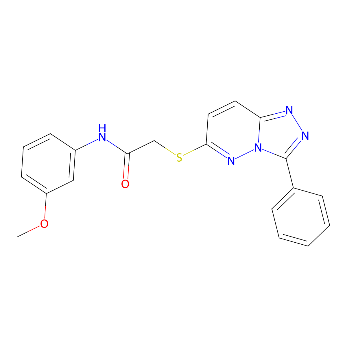 N-(3-methoxyphenyl)-2-({3-phenyl-[1,2,4]triazolo[4,3-b]pyridazin-6-yl}sulfanyl)acetamide molecular structure, CAS 852372-51-1