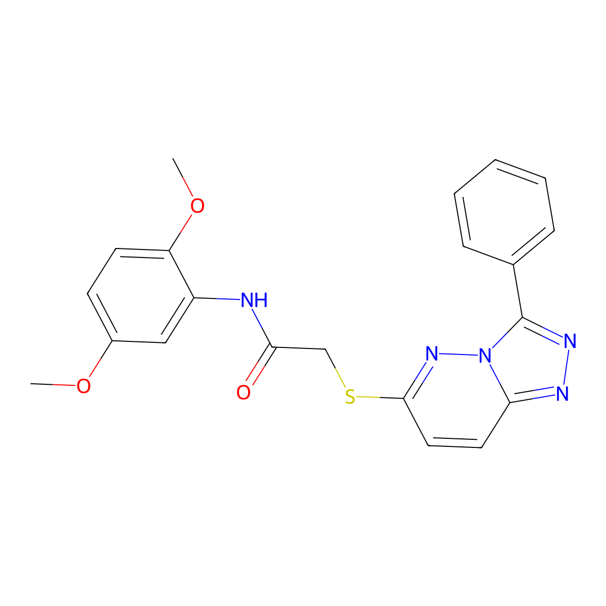 N-(2,5-dimethoxyphenyl)-2-({3-phenyl-[1,2,4]triazolo[4,3-b]pyridazin-6-yl}sulfanyl)acetamide molecular structure, CAS 852372-56-6
