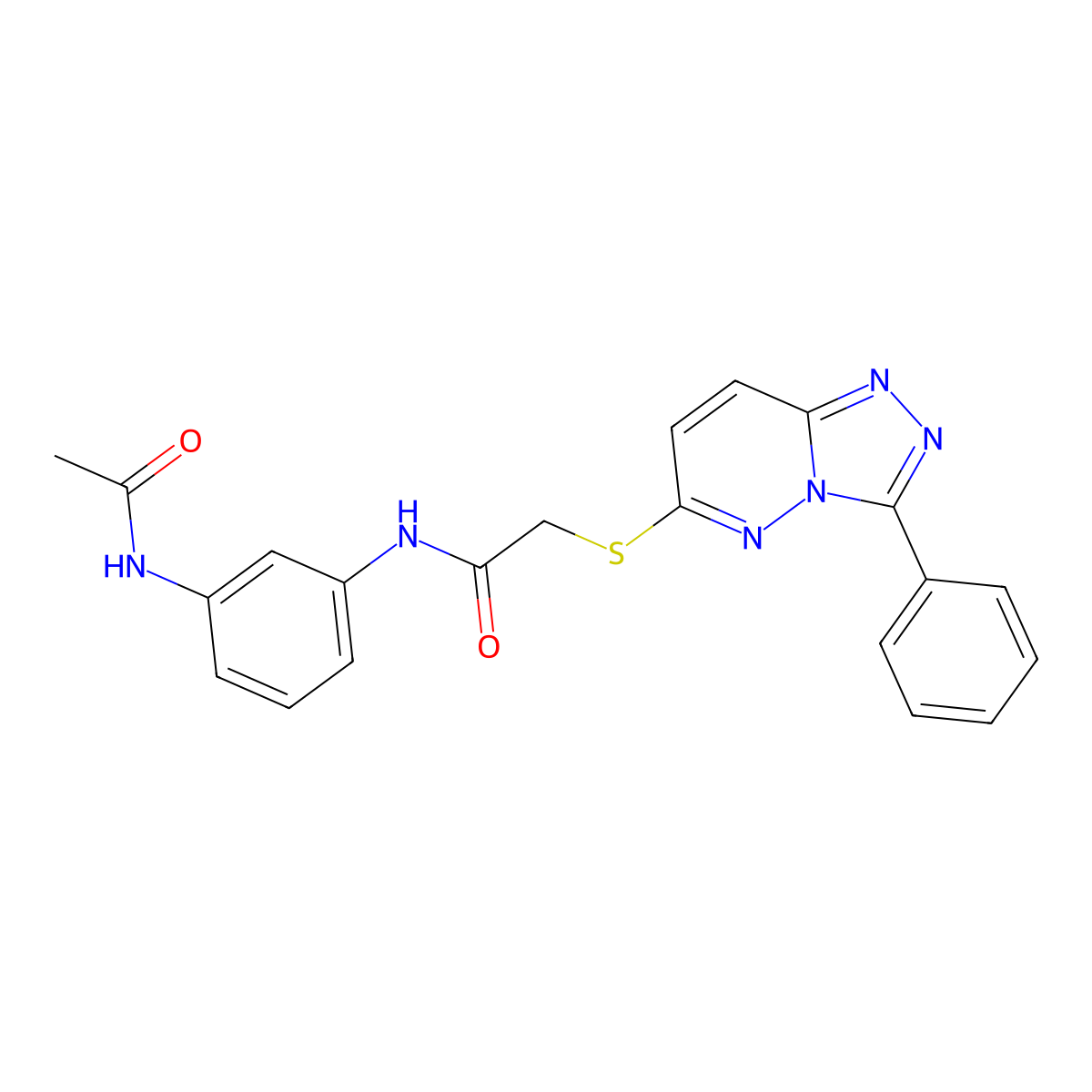 N-(3-acetamidophenyl)-2-((3-phenyl-[1,2,4]triazolo[4,3-b]pyridazin-6-yl)thio)acetamide molecular structure, CAS 852372-62-4