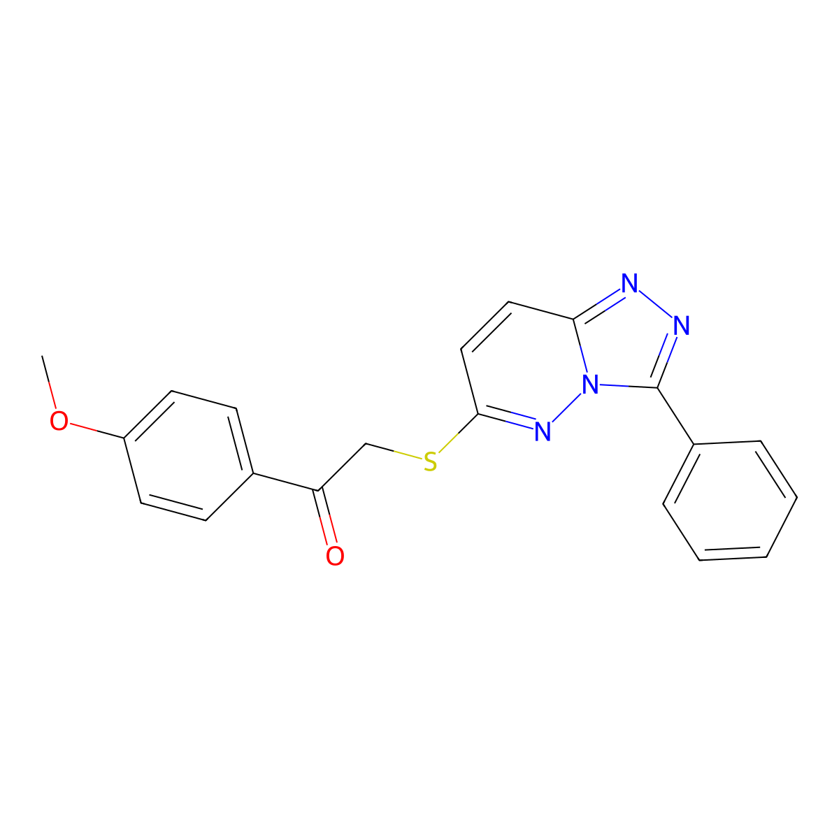 1-(4-Methoxyphenyl)-2-[(3-phenyl-[1,2,4]triazolo[4,3-b]pyridazin-6-yl)sulfanyl]ethanone molecular structure, CAS 852372-97-5