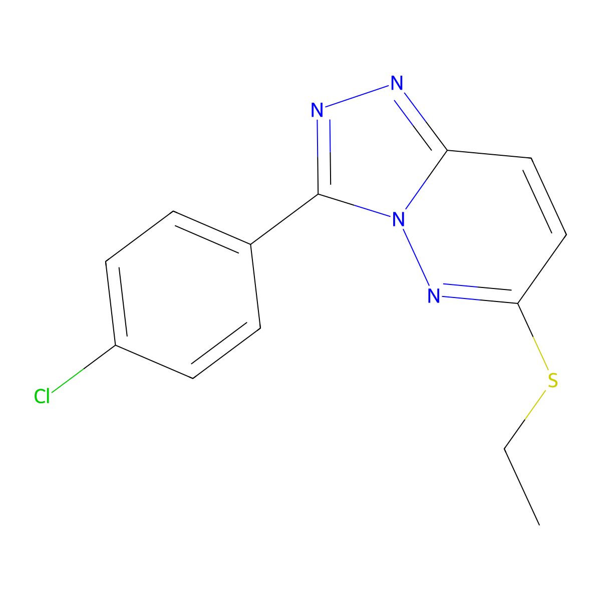 3-(4-Chlorophenyl)-6-(ethylthio)-[1,2,4]triazolo[4,3-b]pyridazine molecular structure, CAS 852372-99-7