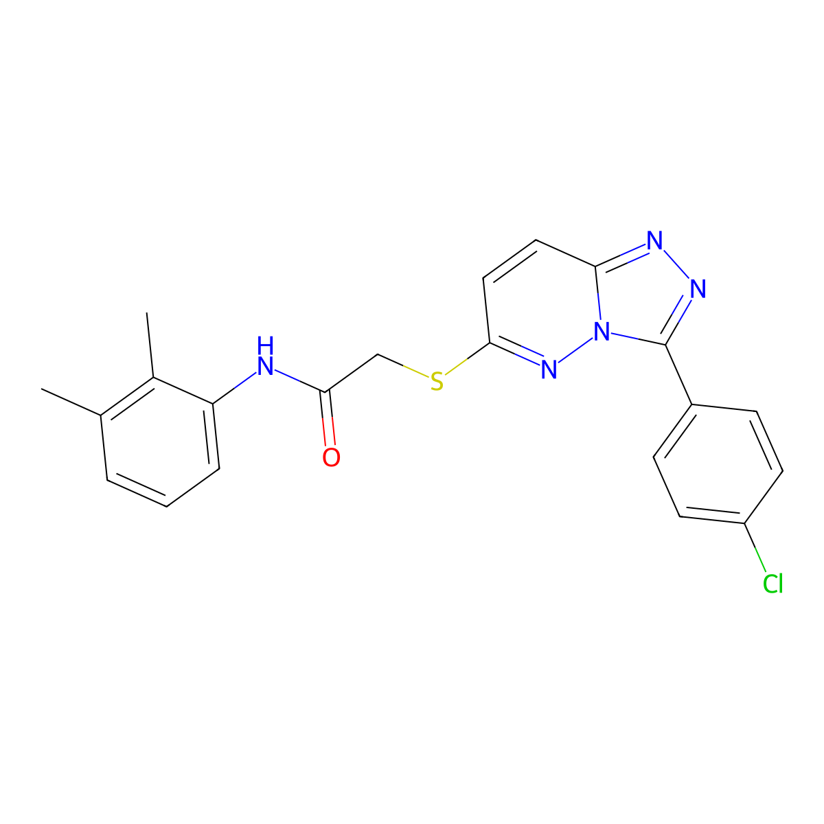 2-((3-(4-chlorophenyl)-[1,2,4]triazolo[4,3-b]pyridazin-6-yl)thio)-N-(2,3-dimethylphenyl)acetamide molecular structure, CAS 852373-14-9