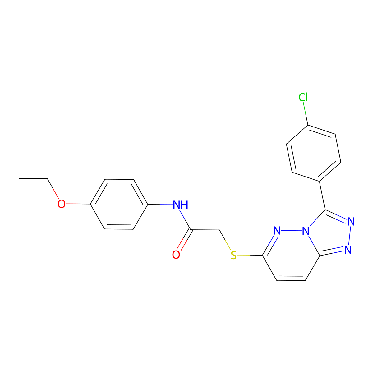 2-((3-(4-chlorophenyl)-[1,2,4]triazolo[4,3-b]pyridazin-6-yl)thio)-N-(4-ethoxyphenyl)acetamide molecular structure, CAS 852373-25-2