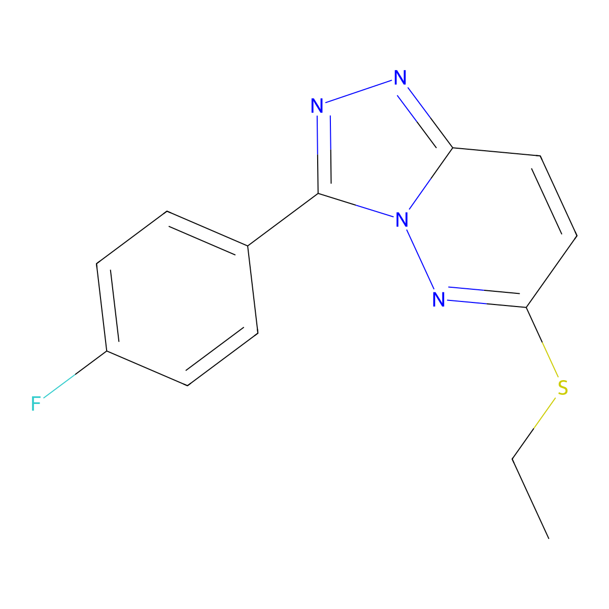 6-(Ethylthio)-3-(4-fluorophenyl)-[1,2,4]triazolo[4,3-b]pyridazine molecular structure, CAS 852373-65-0