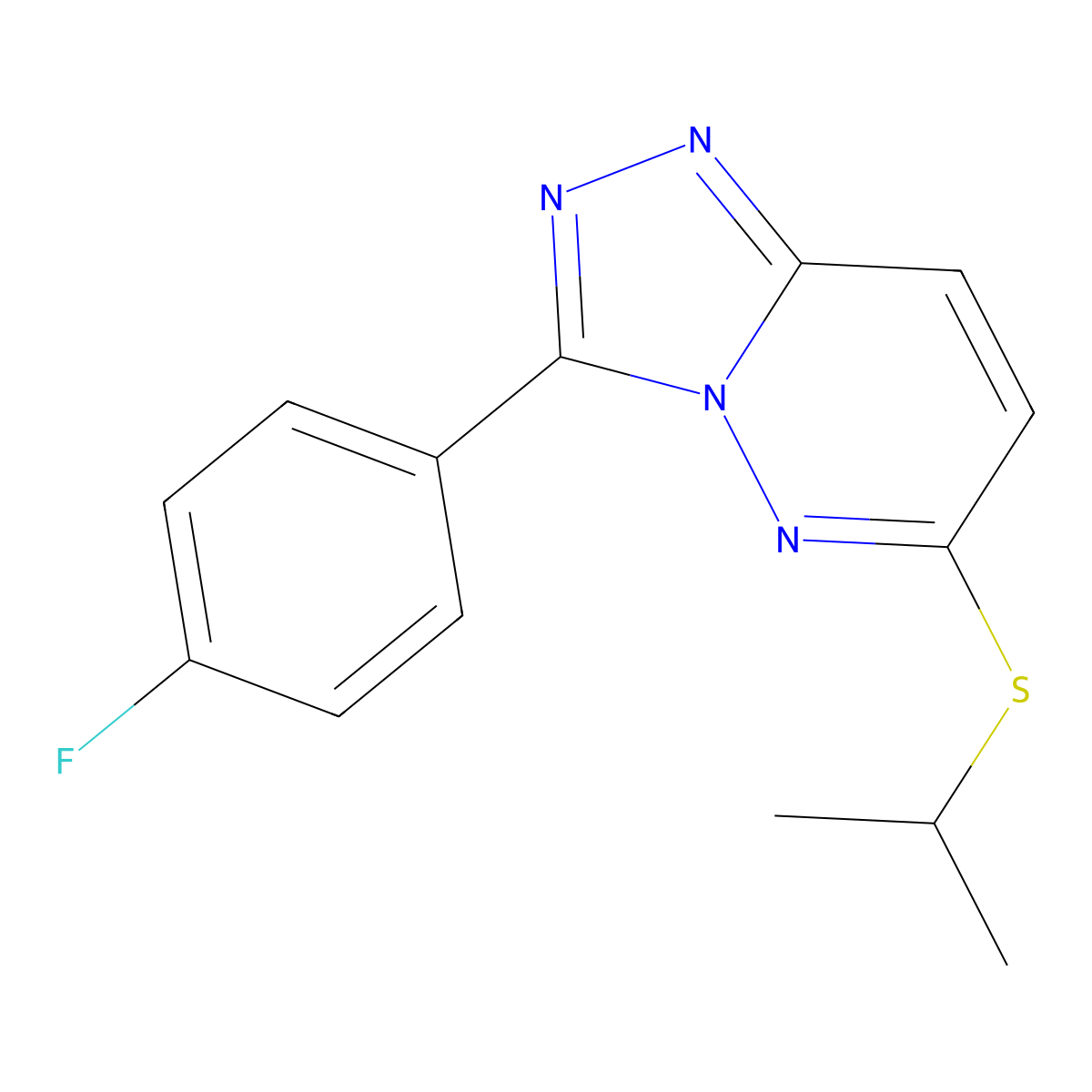 3-(4-Fluorophenyl)-6-(isopropylthio)-[1,2,4]triazolo[4,3-b]pyridazine molecular structure, CAS 852373-66-1