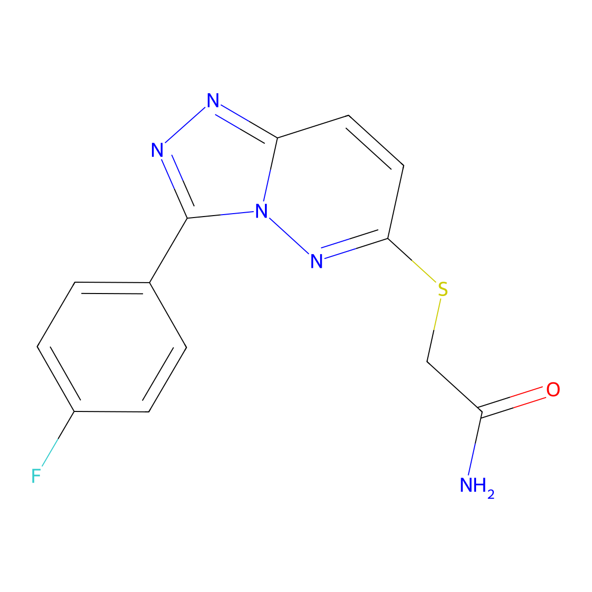 2-((3-(4-Fluorophenyl)-[1,2,4]triazolo[4,3-b]pyridazin-6-yl)thio)acetamide molecular structure, CAS 852373-74-1