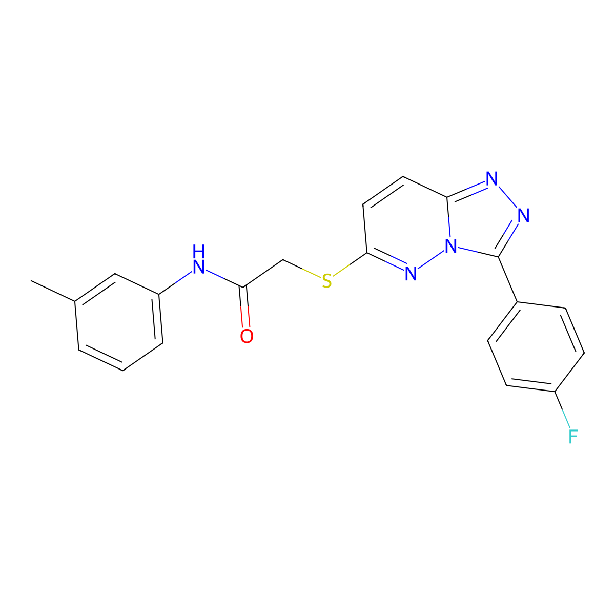 2-((3-(4-fluorophenyl)-[1,2,4]triazolo[4,3-b]pyridazin-6-yl)thio)-N-(m-tolyl)acetamide molecular structure, CAS 852373-77-4