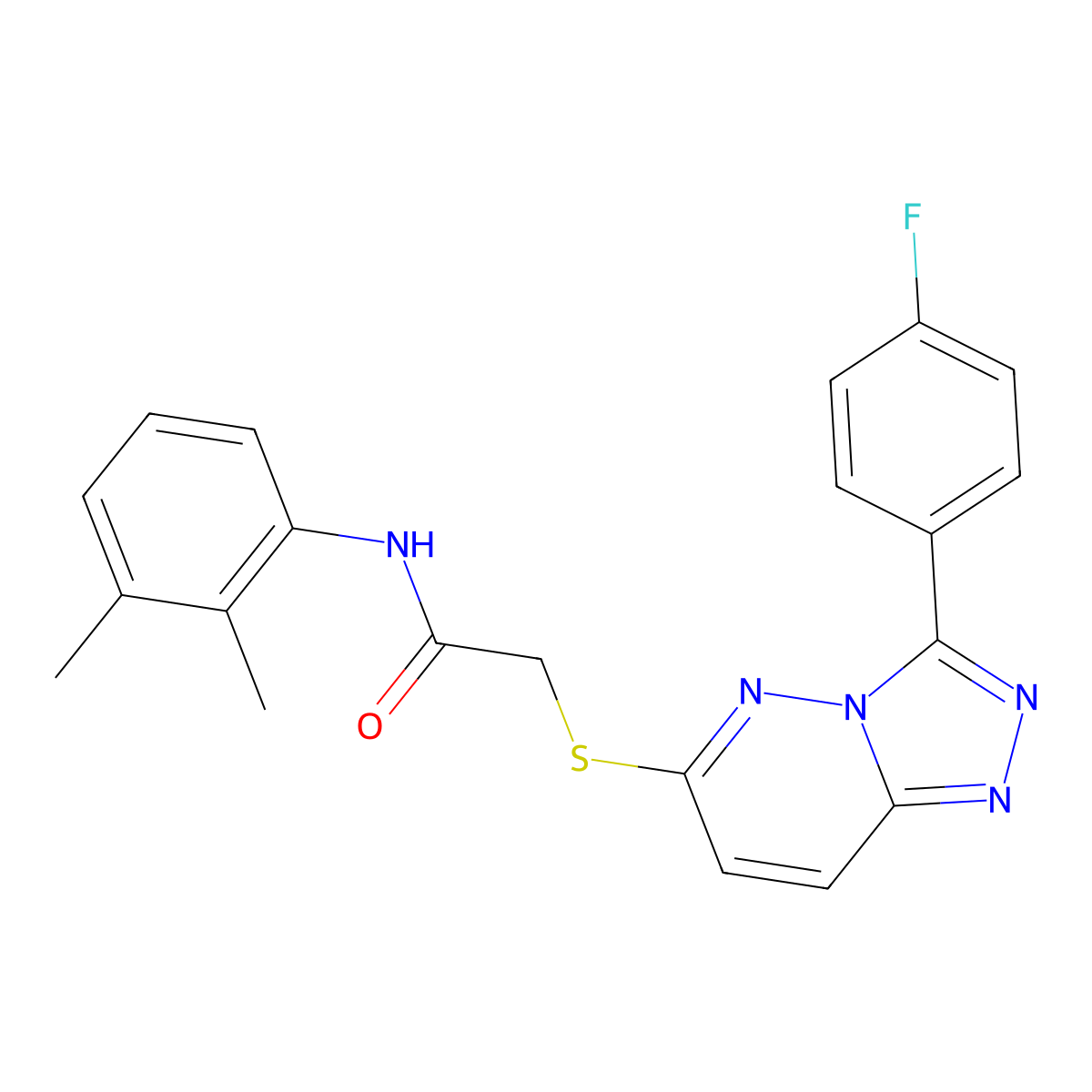 N-(2,3-dimethylphenyl)-2-((3-(4-fluorophenyl)-[1,2,4]triazolo[4,3-b]pyridazin-6-yl)thio)acetamide molecular structure, CAS 852373-79-6