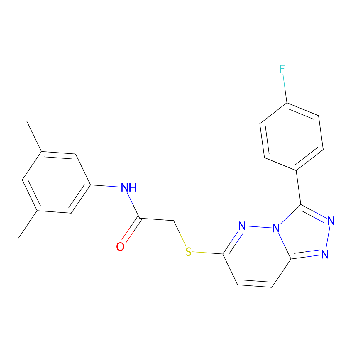 N-(3,5-dimethylphenyl)-2-{[3-(4-fluorophenyl)-[1,2,4]triazolo[4,3-b]pyridazin-6-yl]sulfanyl}acetamide molecular structure, CAS 852373-82-1