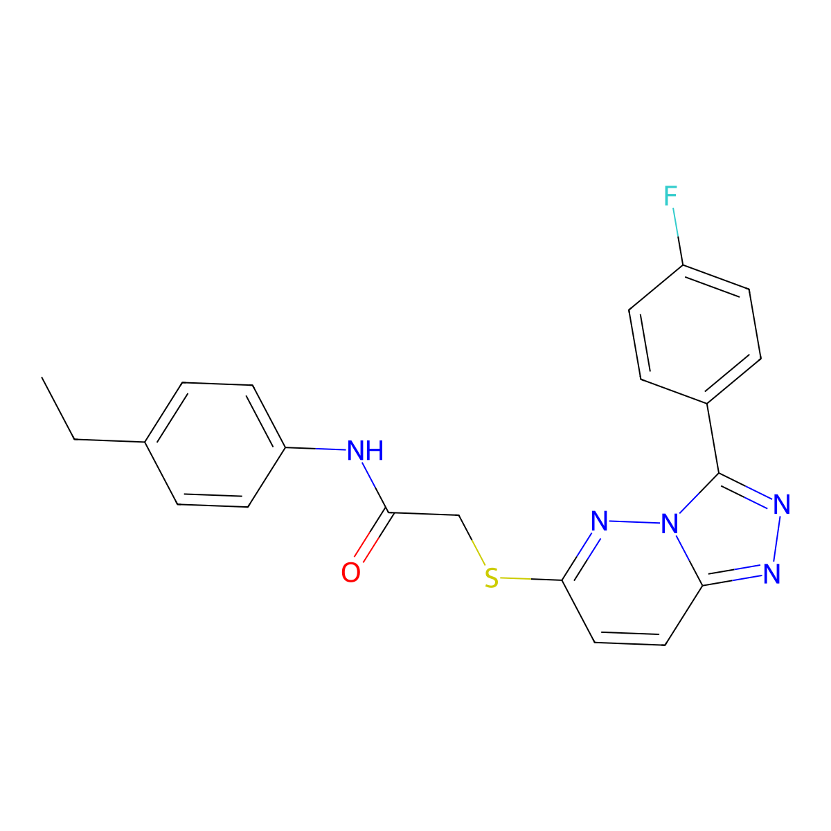 N-(4-ethylphenyl)-2-{[3-(4-fluorophenyl)-[1,2,4]triazolo[4,3-b]pyridazin-6-yl]sulfanyl}acetamide molecular structure, CAS 852373-84-3