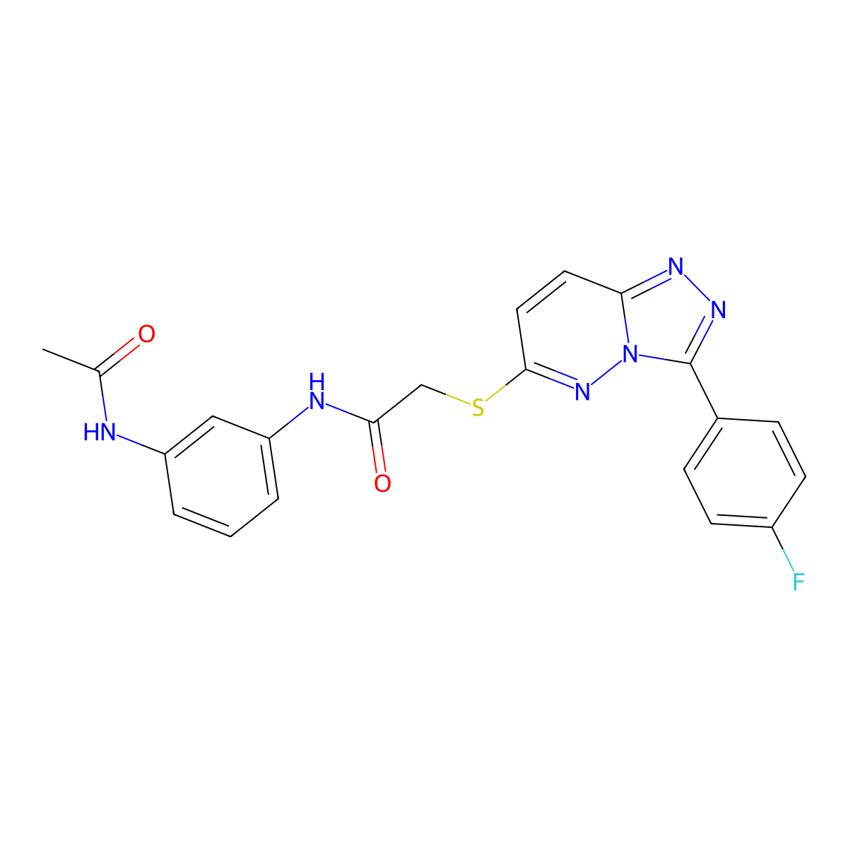 N-(3-acetamidophenyl)-2-((3-(4-fluorophenyl)-[1,2,4]triazolo[4,3-b]pyridazin-6-yl)thio)acetamide molecular structure, CAS 852374-04-0