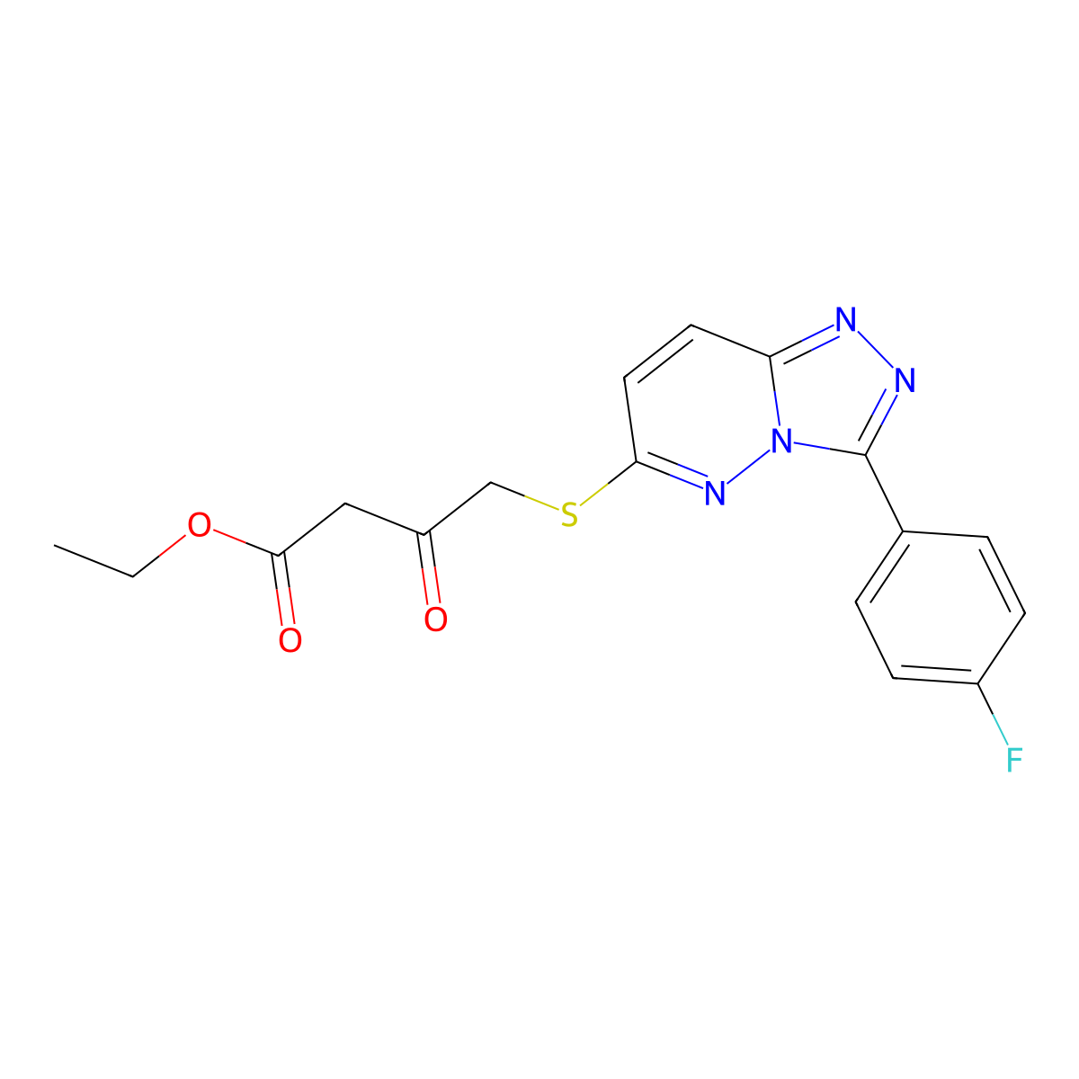 Ethyl 4-{[3-(4-fluorophenyl)[1,2,4]triazolo[4,3-b]pyridazin-6-yl]thio}-3-oxobutanoate molecular structure, CAS 852374-39-1