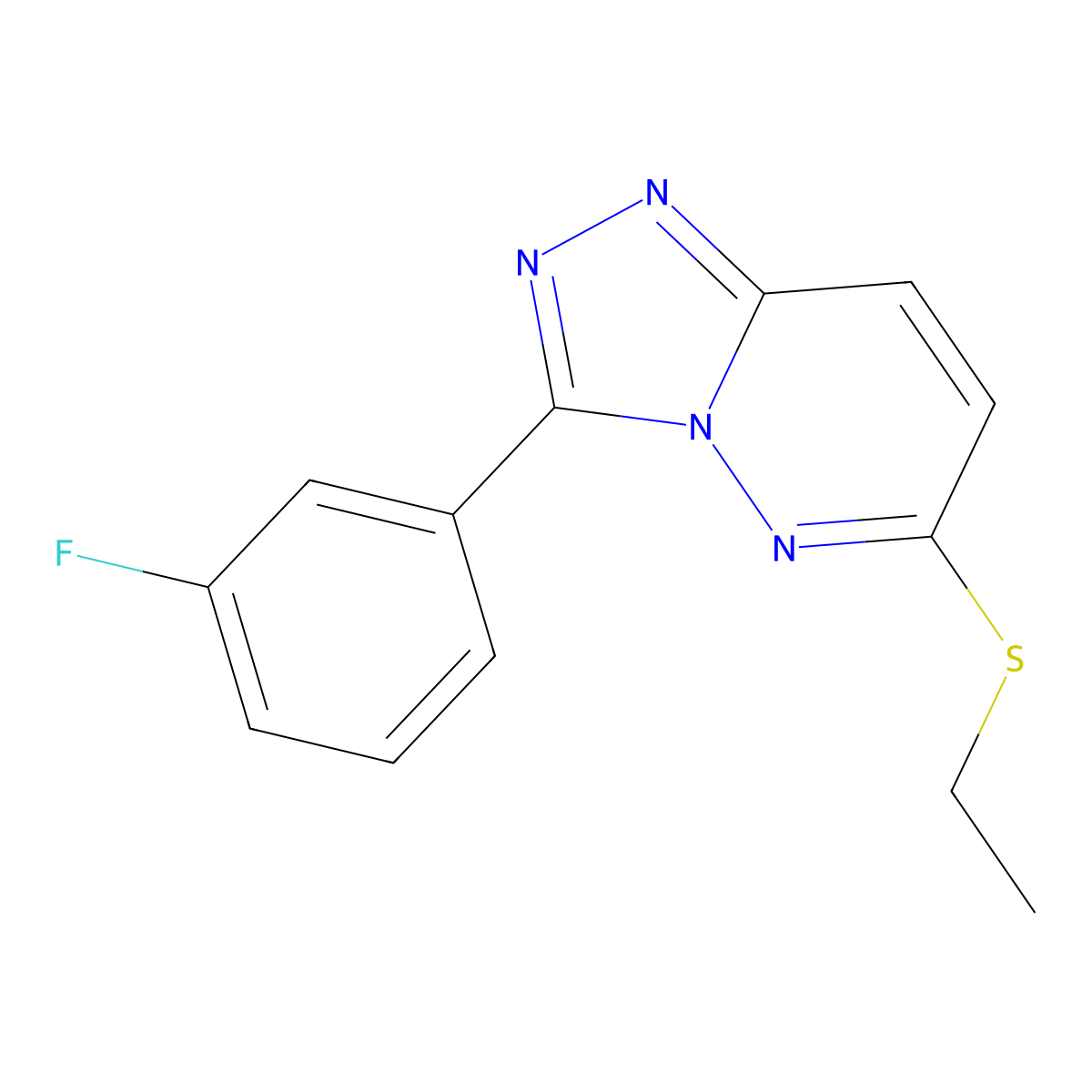 6-(Ethylthio)-3-(3-fluorophenyl)[1,2,4]triazolo[4,3-b]pyridazine molecular structure, CAS 852374-42-6