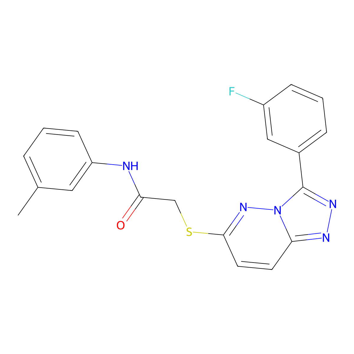 2-((3-(3-fluorophenyl)-[1,2,4]triazolo[4,3-b]pyridazin-6-yl)thio)-N-(m-tolyl)acetamide molecular structure, CAS 852374-56-2