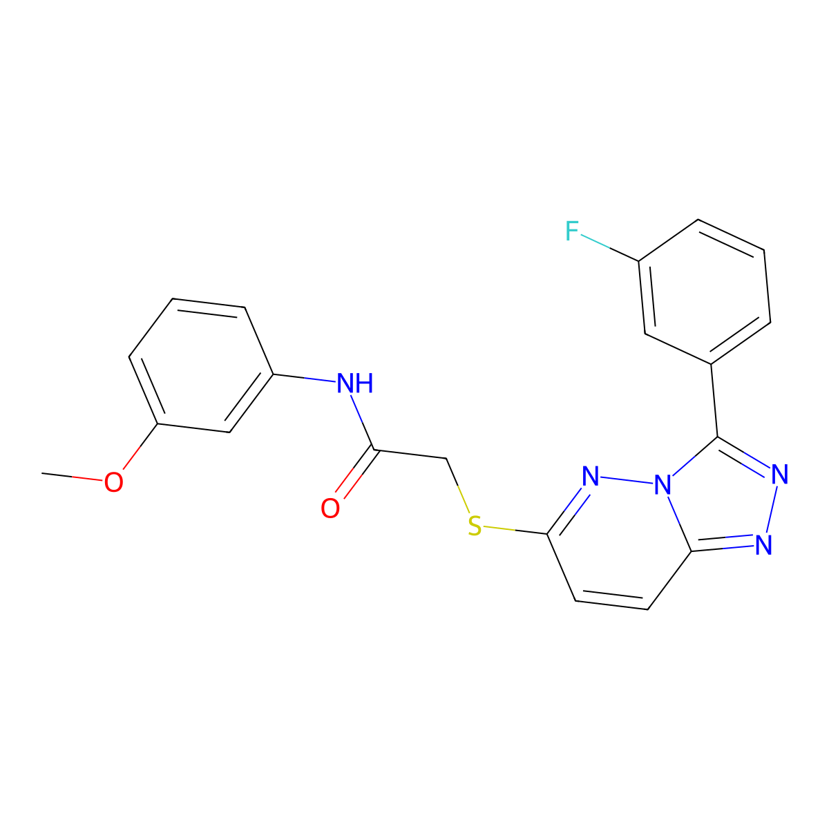 2-{[3-(3-fluorophenyl)-[1,2,4]triazolo[4,3-b]pyridazin-6-yl]sulfanyl}-N-(3-methoxyphenyl)acetamide molecular structure, CAS 852374-72-2