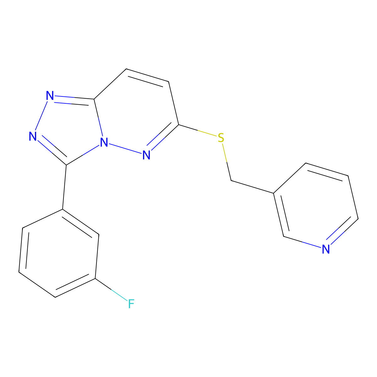 3-(3-Fluorophenyl)-6-(pyridin-3-ylmethylsulfanyl)-[1,2,4]triazolo[4,3-b]pyridazine molecular structure, CAS 852375-12-3