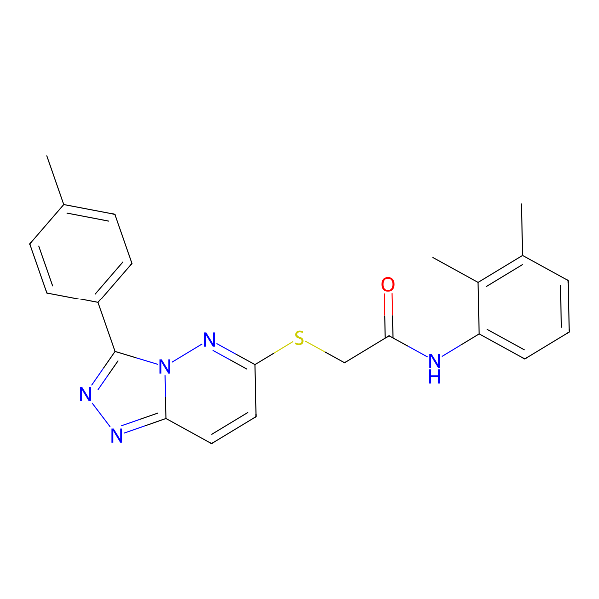 N-(2,3-dimethylphenyl)-2-((3-(p-tolyl)-[1,2,4]triazolo[4,3-b]pyridazin-6-yl)thio)acetamide molecular structure, CAS 852375-44-1
