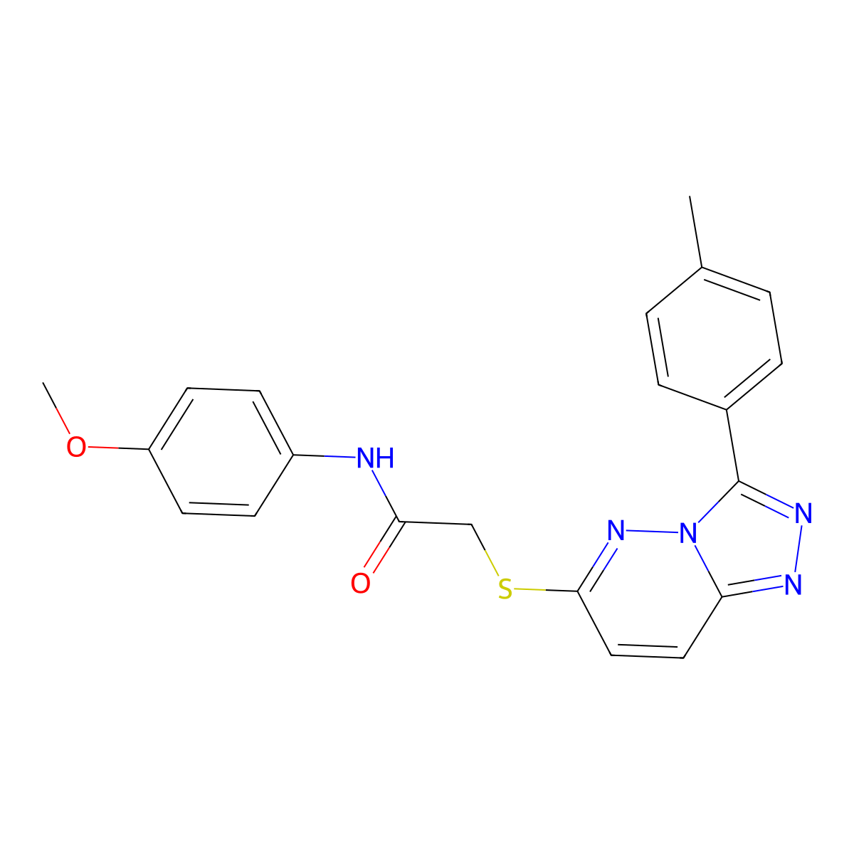 N-(4-methoxyphenyl)-2-{[3-(4-methylphenyl)-[1,2,4]triazolo[4,3-b]pyridazin-6-yl]sulfanyl}acetamide molecular structure, CAS 852375-60-1