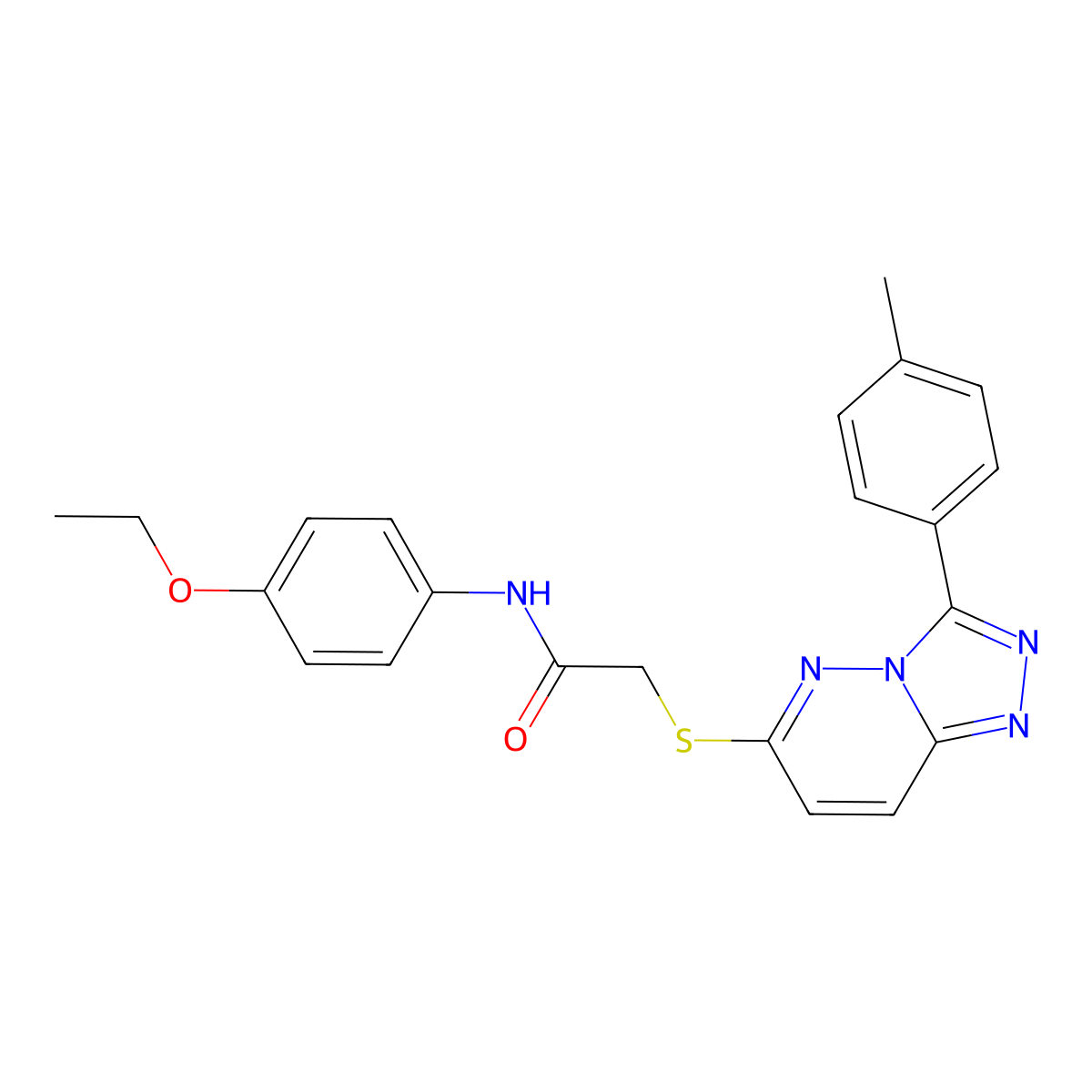 N-(4-ethoxyphenyl)-2-{[3-(4-methylphenyl)-[1,2,4]triazolo[4,3-b]pyridazin-6-yl]sulfanyl}acetamide molecular structure, CAS 852375-62-3