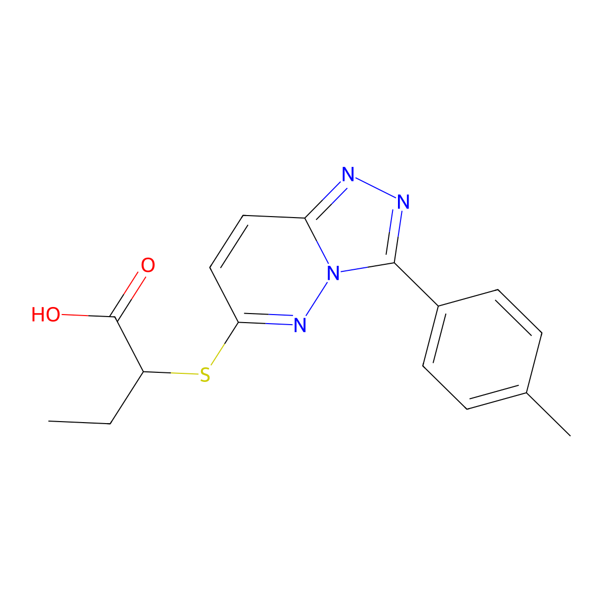 2-{[3-(4-Methylphenyl)-[1,2,4]triazolo[4,3-b]pyridazin-6-yl]sulfanyl}butanoic acid molecular structure, CAS 852376-05-7
