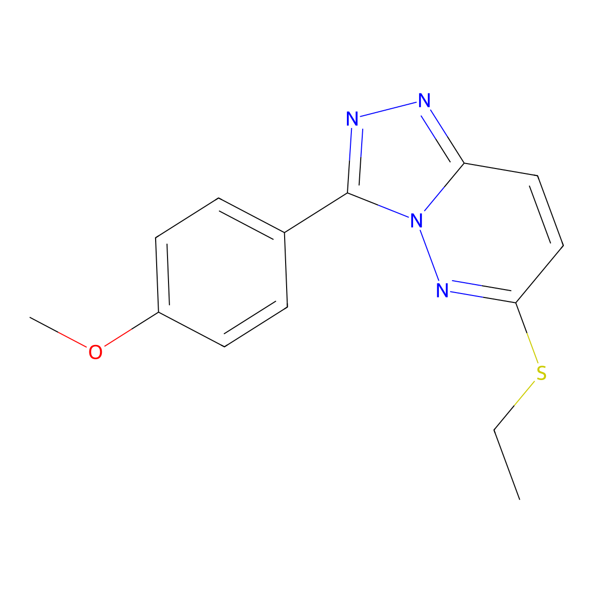 6-(Ethylthio)-3-(4-methoxyphenyl)-[1,2,4]triazolo[4,3-b]pyridazine molecular structure, CAS 852376-12-6