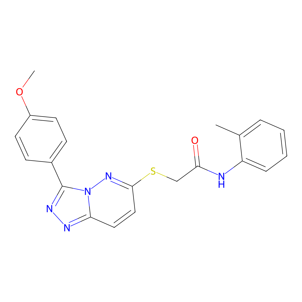 2-((3-(4-methoxyphenyl)-[1,2,4]triazolo[4,3-b]pyridazin-6-yl)thio)-N-(o-tolyl)acetamide molecular structure, CAS 852376-25-1