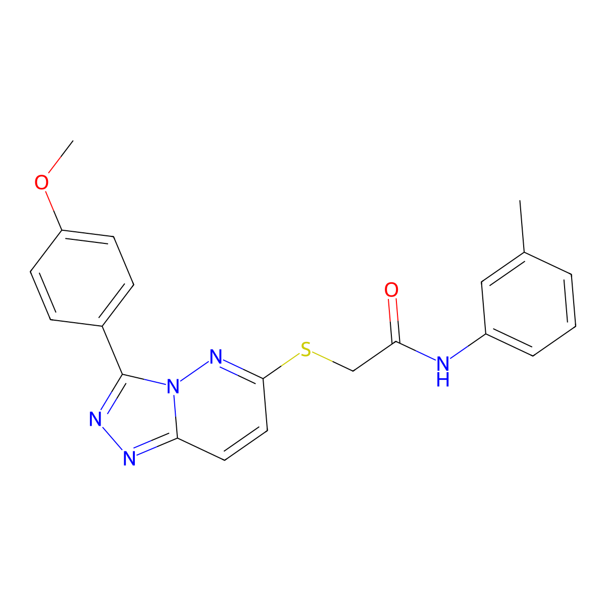 2-((3-(4-methoxyphenyl)-[1,2,4]triazolo[4,3-b]pyridazin-6-yl)thio)-N-(m-tolyl)acetamide molecular structure, CAS 852376-26-2