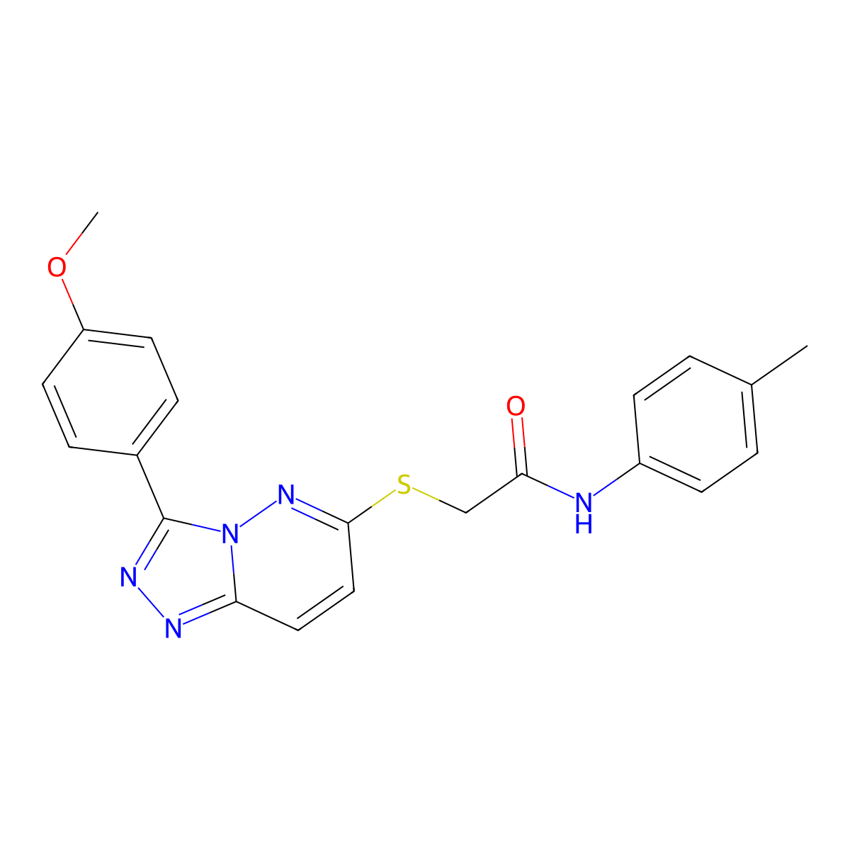 2-((3-(4-methoxyphenyl)-[1,2,4]triazolo[4,3-b]pyridazin-6-yl)thio)-N-(p-tolyl)acetamide molecular structure, CAS 852376-27-3