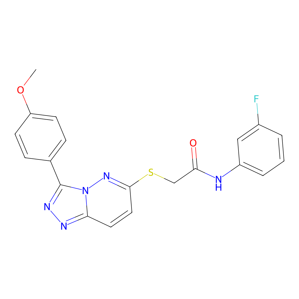 N-(3-fluorophenyl)-2-{[3-(4-methoxyphenyl)-[1,2,4]triazolo[4,3-b]pyridazin-6-yl]sulfanyl}acetamide molecular structure, CAS 852376-34-2