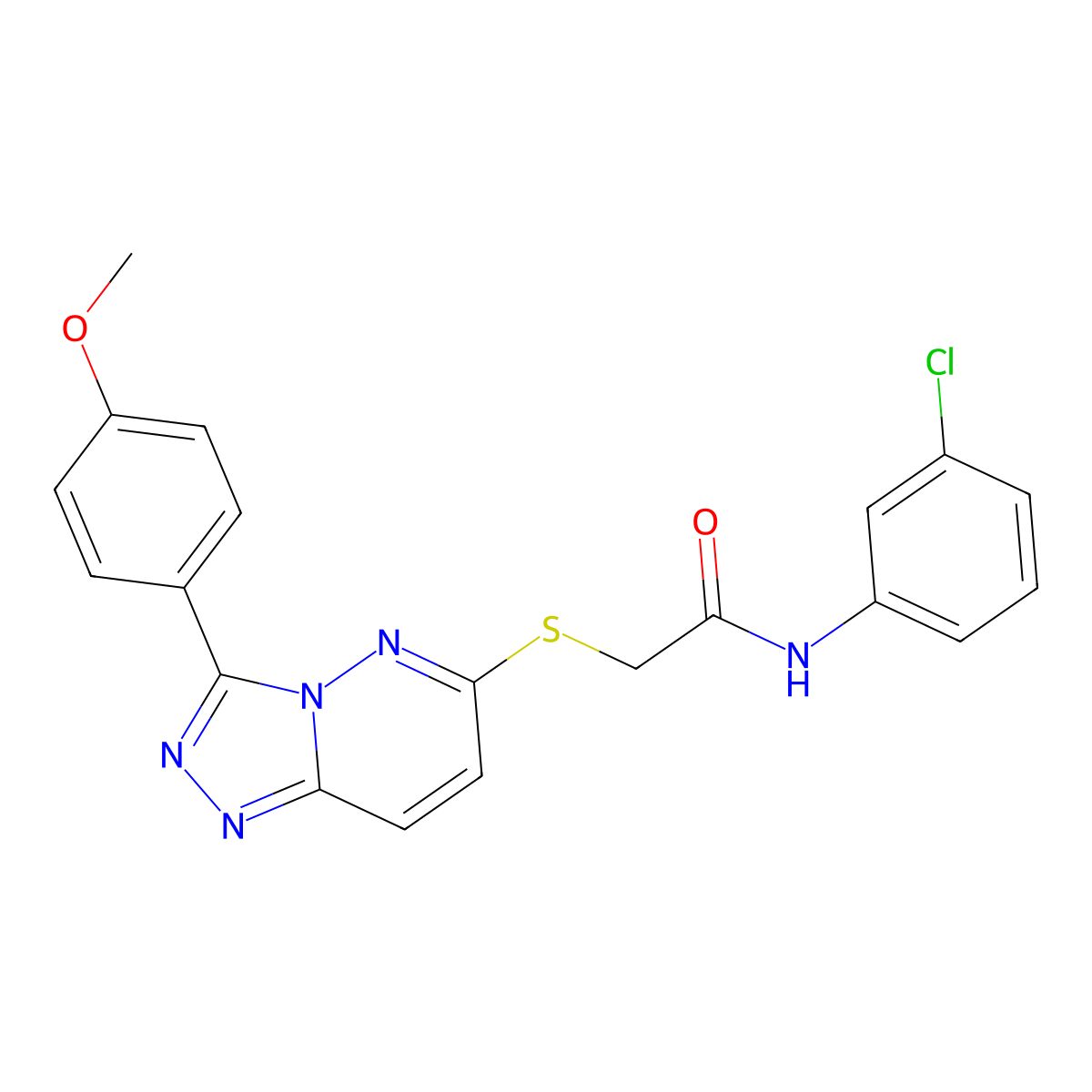 N-(3-chlorophenyl)-2-{[3-(4-methoxyphenyl)-[1,2,4]triazolo[4,3-b]pyridazin-6-yl]sulfanyl}acetamide molecular structure, CAS 852376-36-4