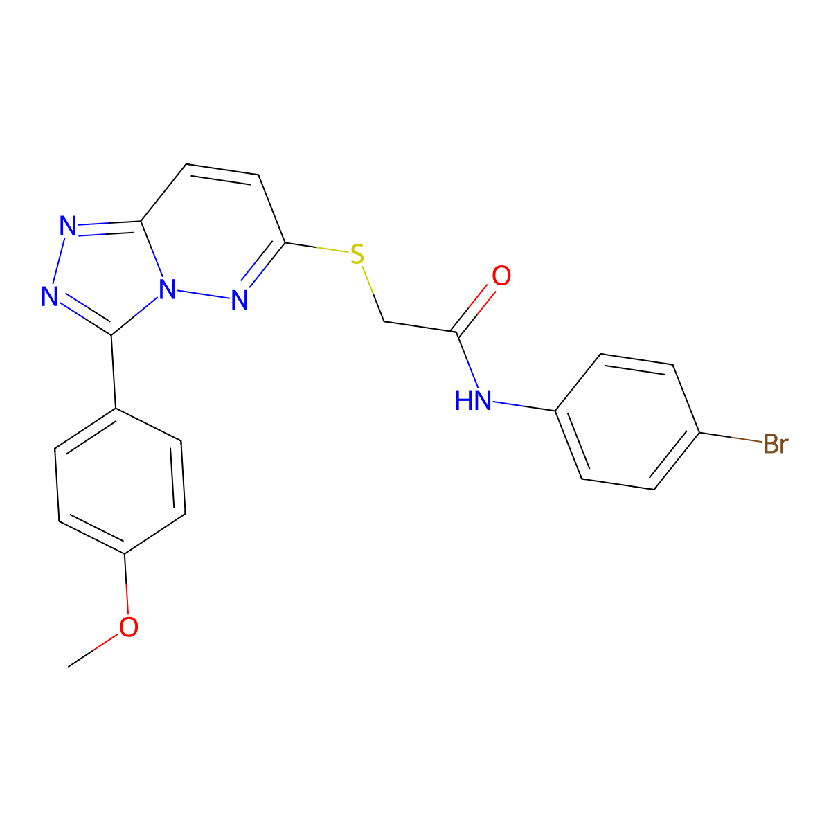 N-(4-bromophenyl)-2-((3-(4-methoxyphenyl)-[1,2,4]triazolo[4,3-b]pyridazin-6-yl)thio)acetamide molecular structure, CAS 852376-38-6