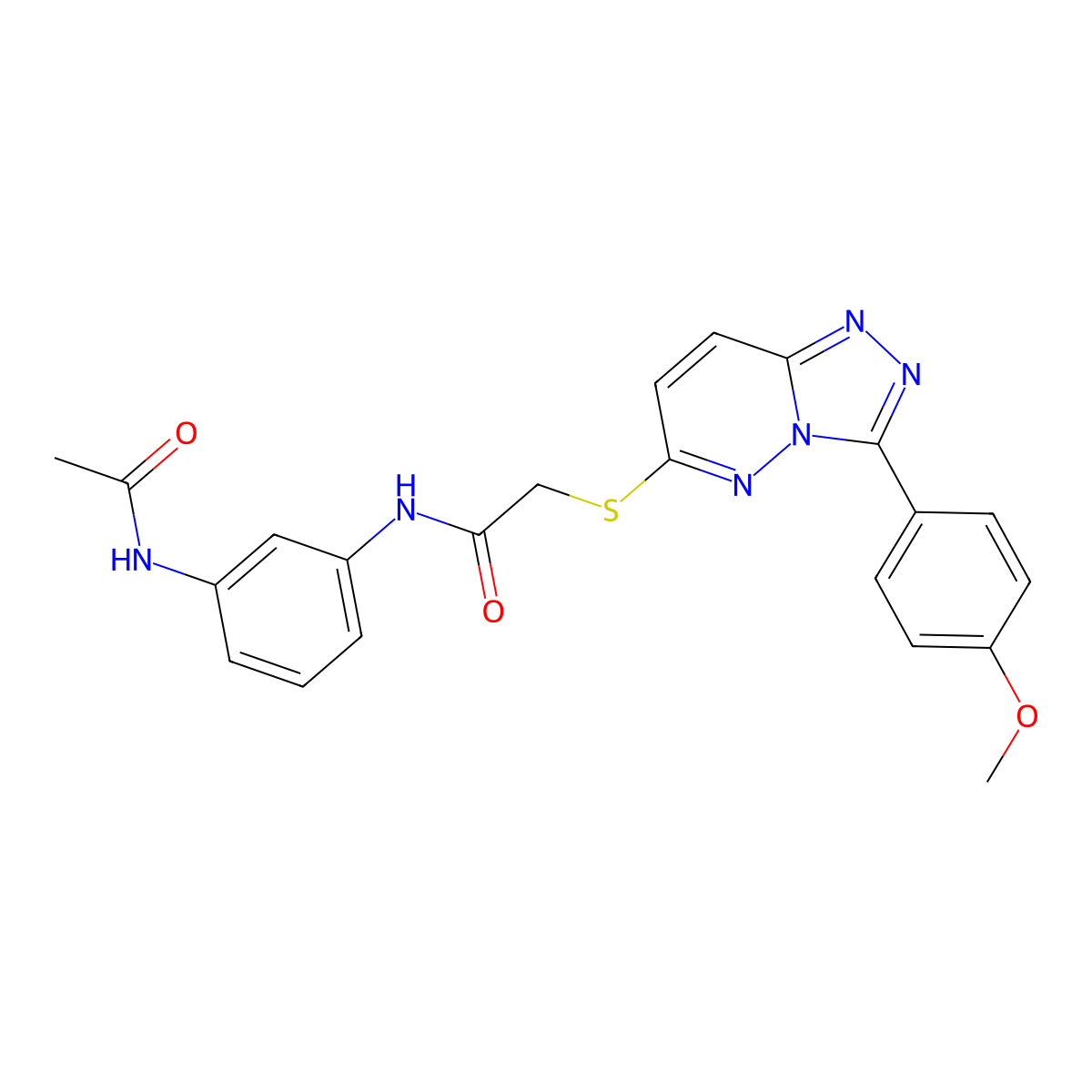 N-(3-acetamidophenyl)-2-((3-(4-methoxyphenyl)-[1,2,4]triazolo[4,3-b]pyridazin-6-yl)thio)acetamide molecular structure, CAS 852376-58-0