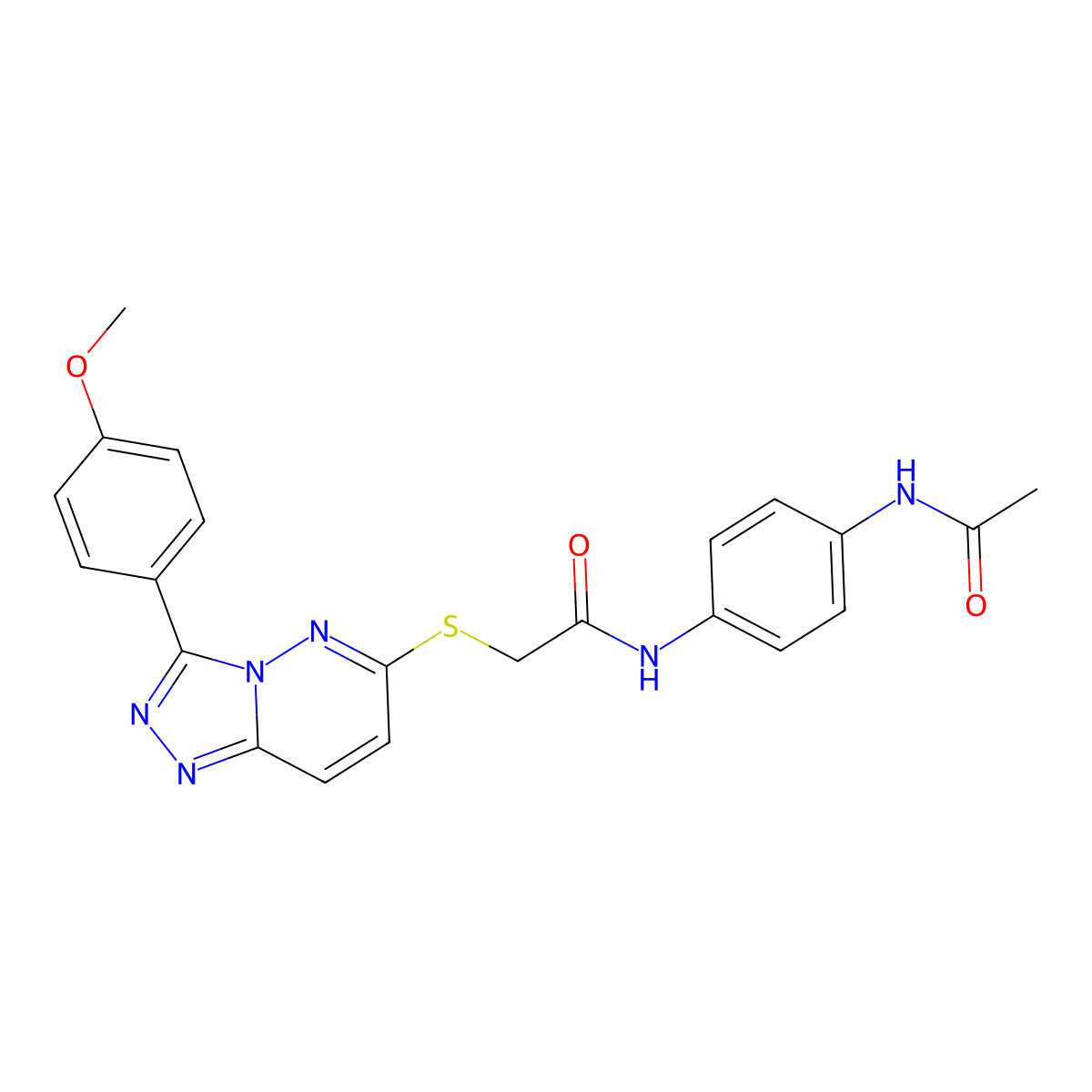 N-(4-acetamidophenyl)-2-((3-(4-methoxyphenyl)-[1,2,4]triazolo[4,3-b]pyridazin-6-yl)thio)acetamide molecular structure, CAS 852376-59-1