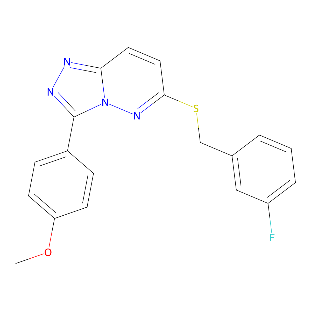 6-((3-Fluorobenzyl)thio)-3-(4-methoxyphenyl)-[1,2,4]triazolo[4,3-b]pyridazine molecular structure, CAS 852376-78-4