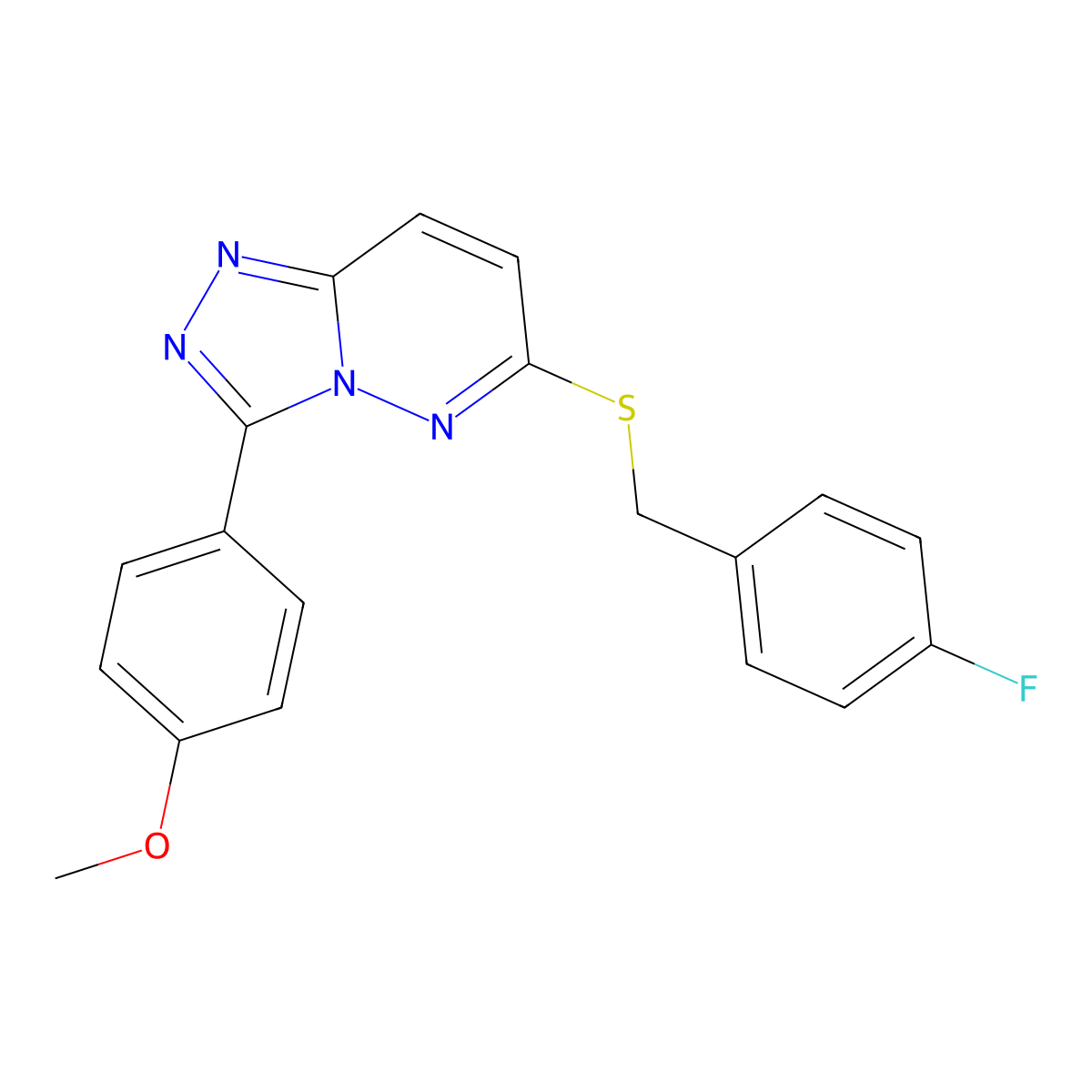6-((4-Fluorobenzyl)thio)-3-(4-methoxyphenyl)-[1,2,4]triazolo[4,3-b]pyridazine molecular structure, CAS 852376-79-5