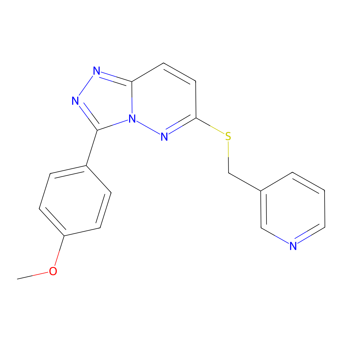 3-(4-Methoxyphenyl)-6-((pyridin-3-ylmethyl)thio)-[1,2,4]triazolo[4,3-b]pyridazine molecular structure, CAS 852376-82-0