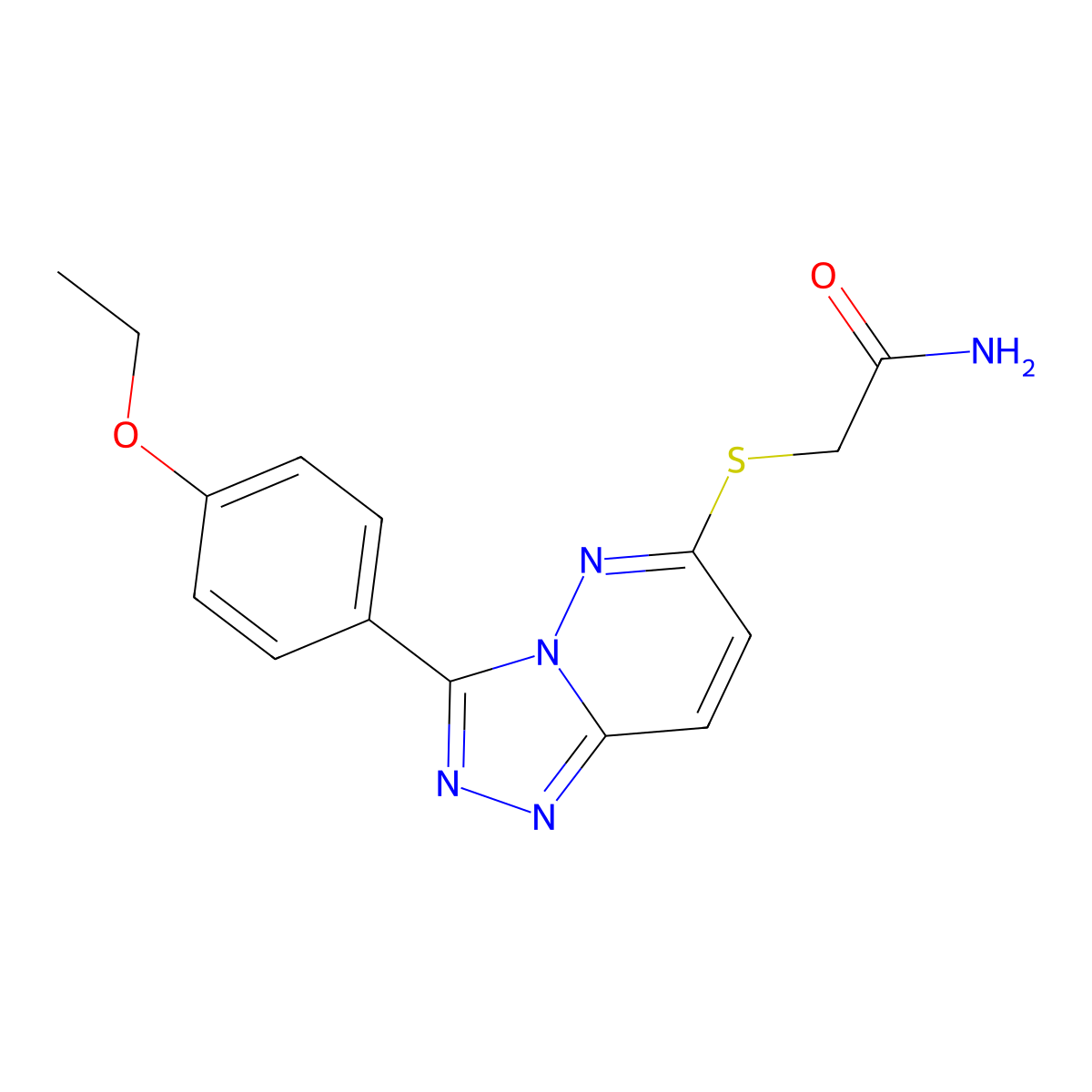 2-{[3-(4-Ethoxyphenyl)-[1,2,4]triazolo[4,3-b]pyridazin-6-yl]sulfanyl}acetamide molecular structure, CAS 852377-02-7